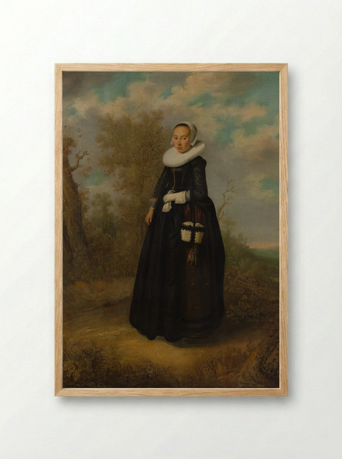 Portrait of a Young Woman - Dutch Painter - Framed Print Wood