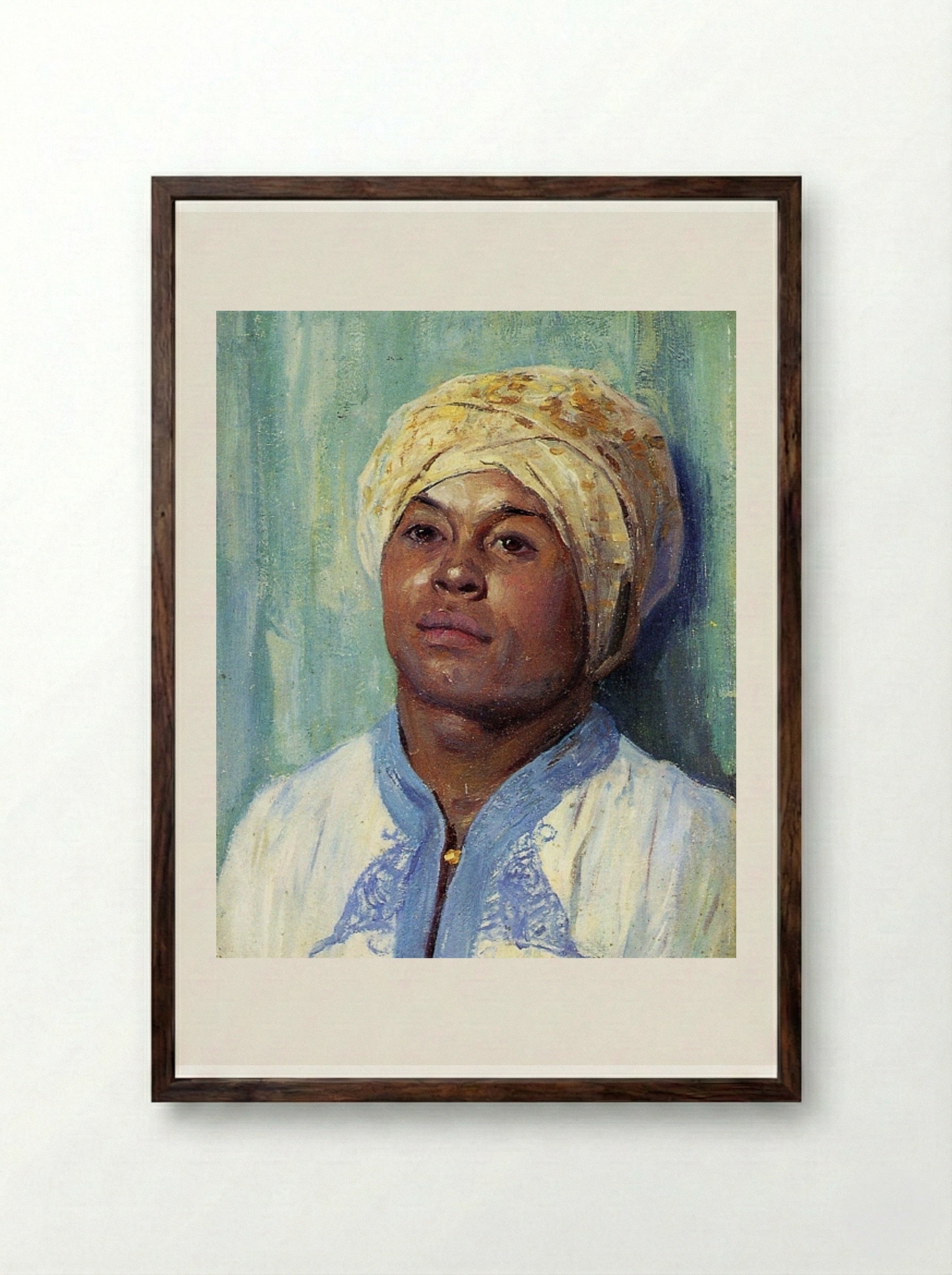 Portrait of an Algerian - Guy Rose - Framed Print Dark Wood