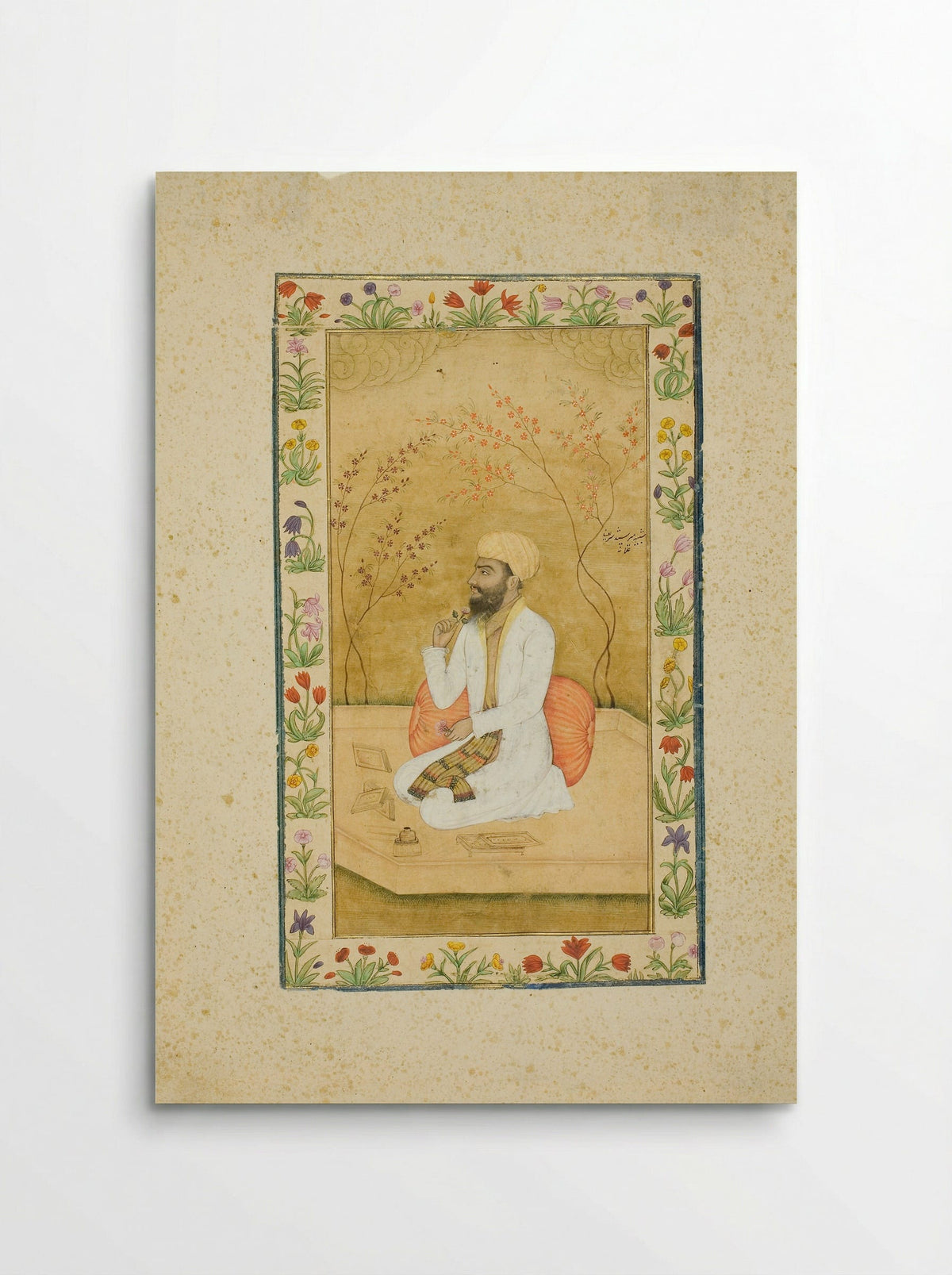 Portrait of an Artist or Scholar - Mughal School - Poster