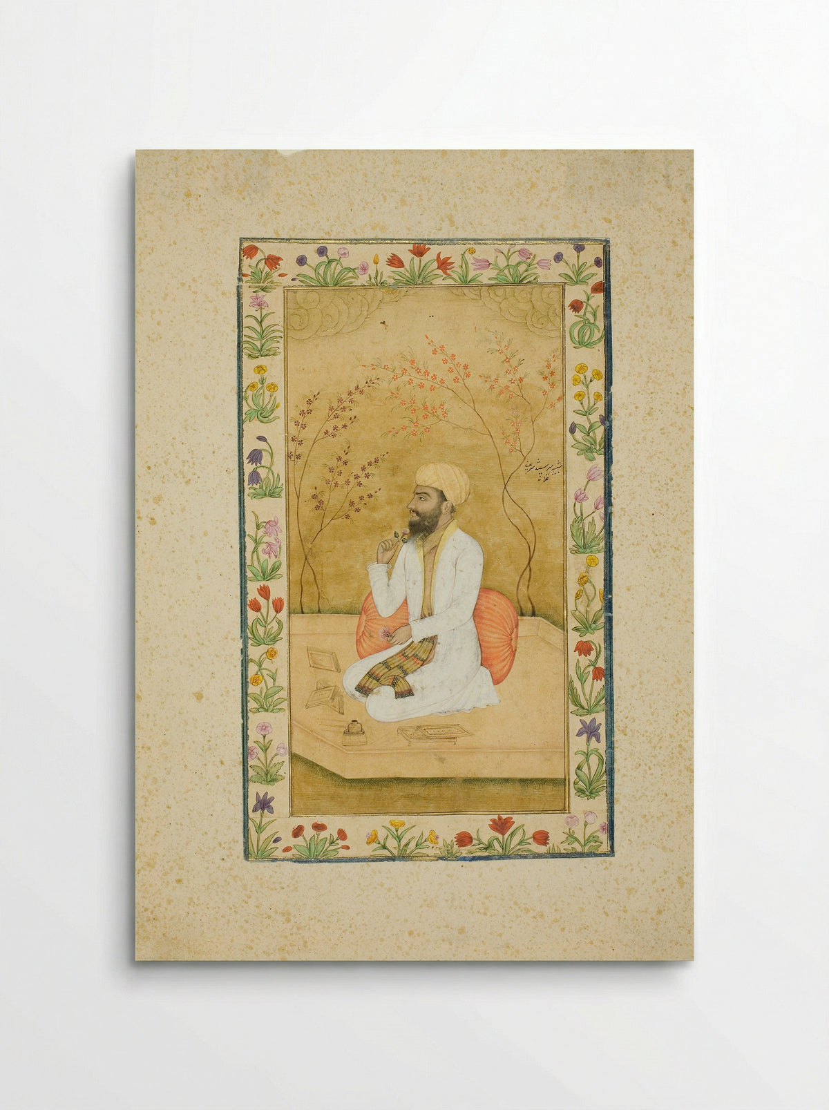 Portrait of an Artist or Scholar - Mughal School - Poster