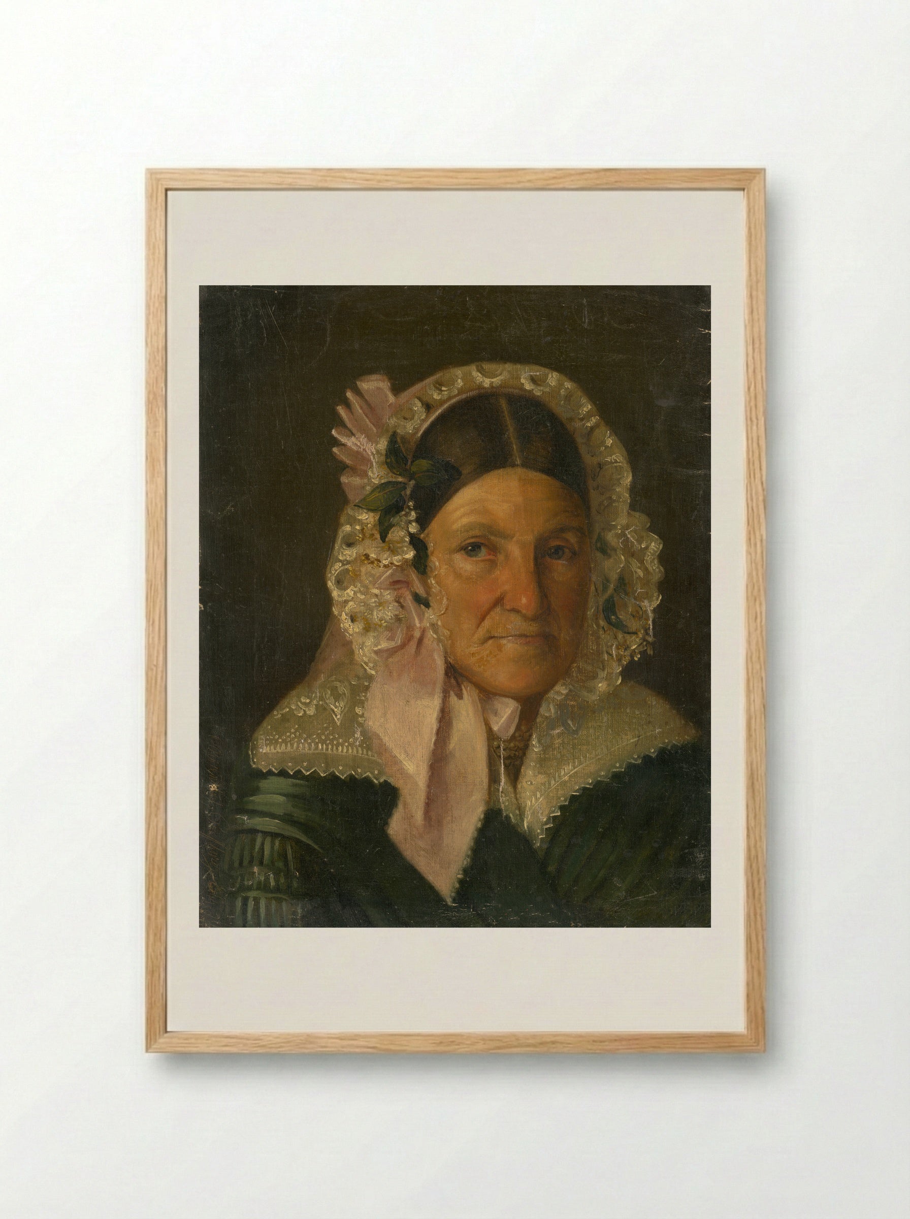 Portrait of an Elderly Woman - Constantin Daniel Rosenthal - Framed Print Wood