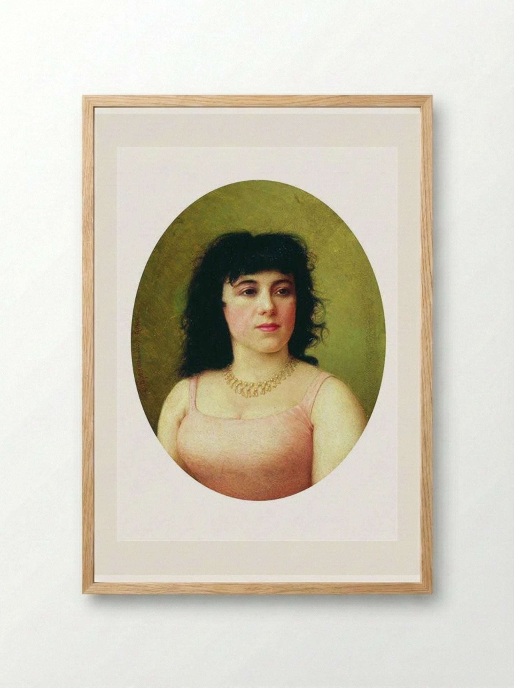 Portrait of an Italian ballerina Virginia Zucchi - Fyodor Bronnikov - Framed Print Wood