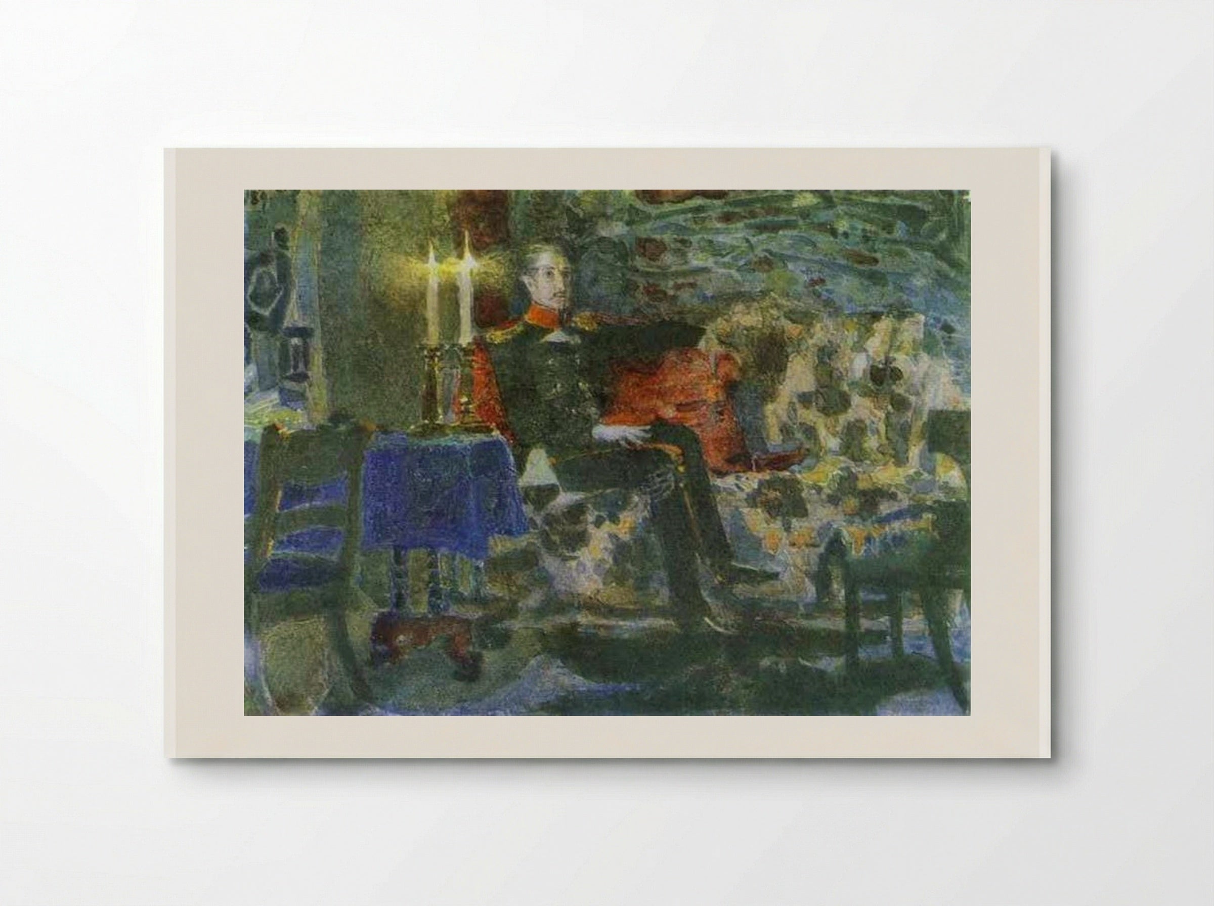 Portrait of an Officer (Pechorin on a Sofa) - Mikhail Vrubel - Poster