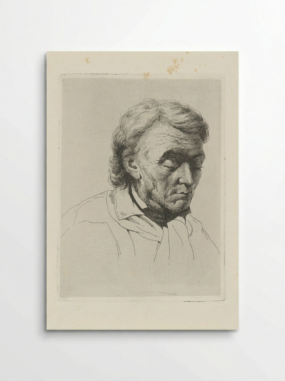 Portrait of an Old Man with Closed Eyes - Jean Zacherie Mazel - Poster