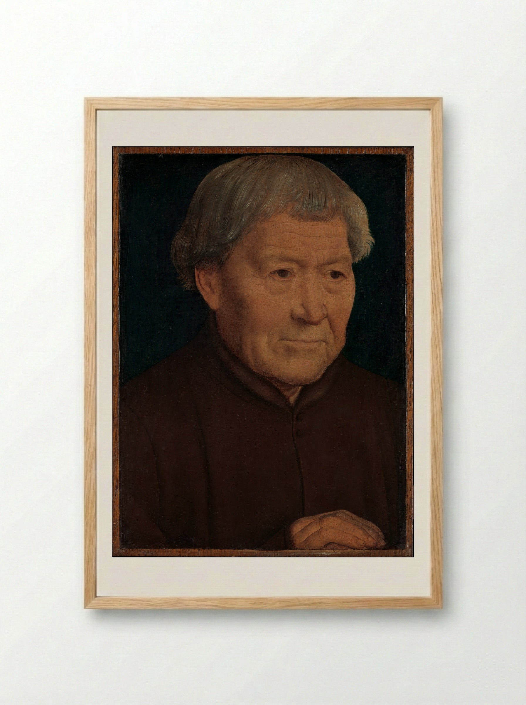 Portrait of an Old Man - Hans Memling - Framed Print Wood
