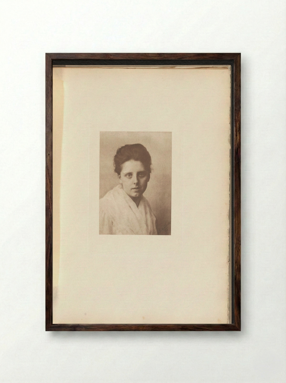 Portrait of an Unknown Girl - Jacob Blechinger - Framed Print Dark Wood
