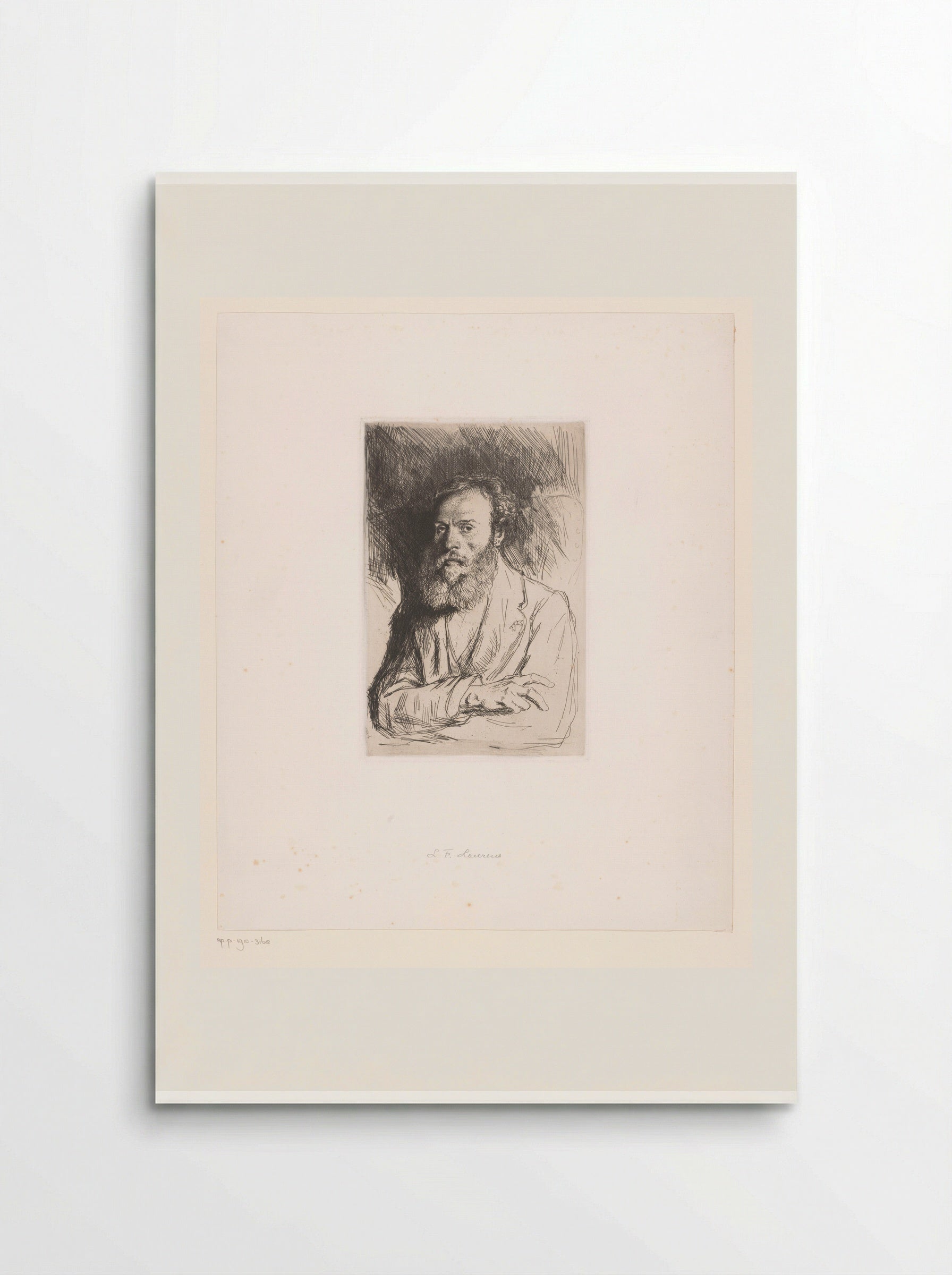 Portrait of an Unknown Man, possibly J.F. Laurens - Léopold Flameng - Poster