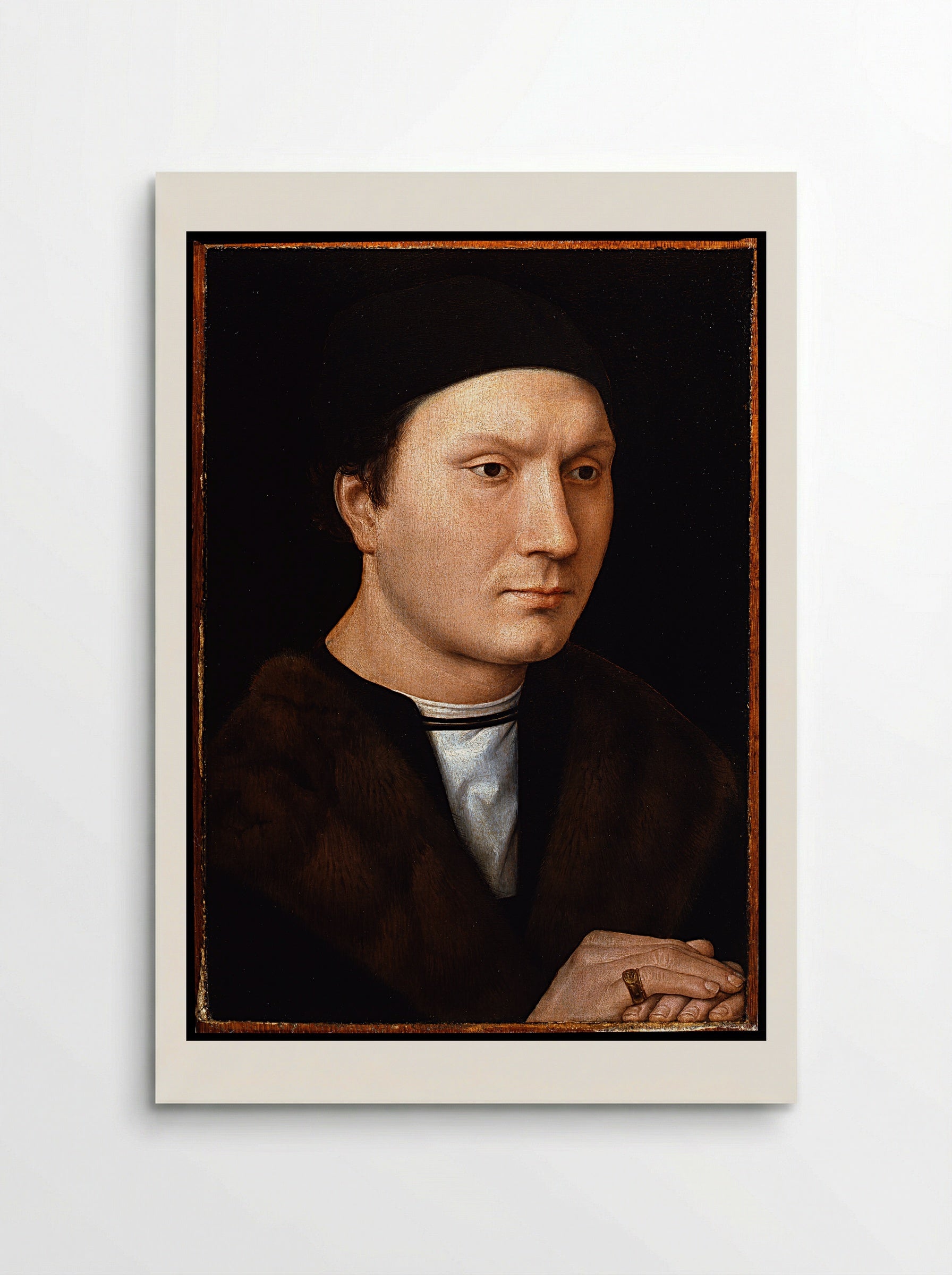 Portrait of an Unknown Man with a Letter - Hans Memling - Poster