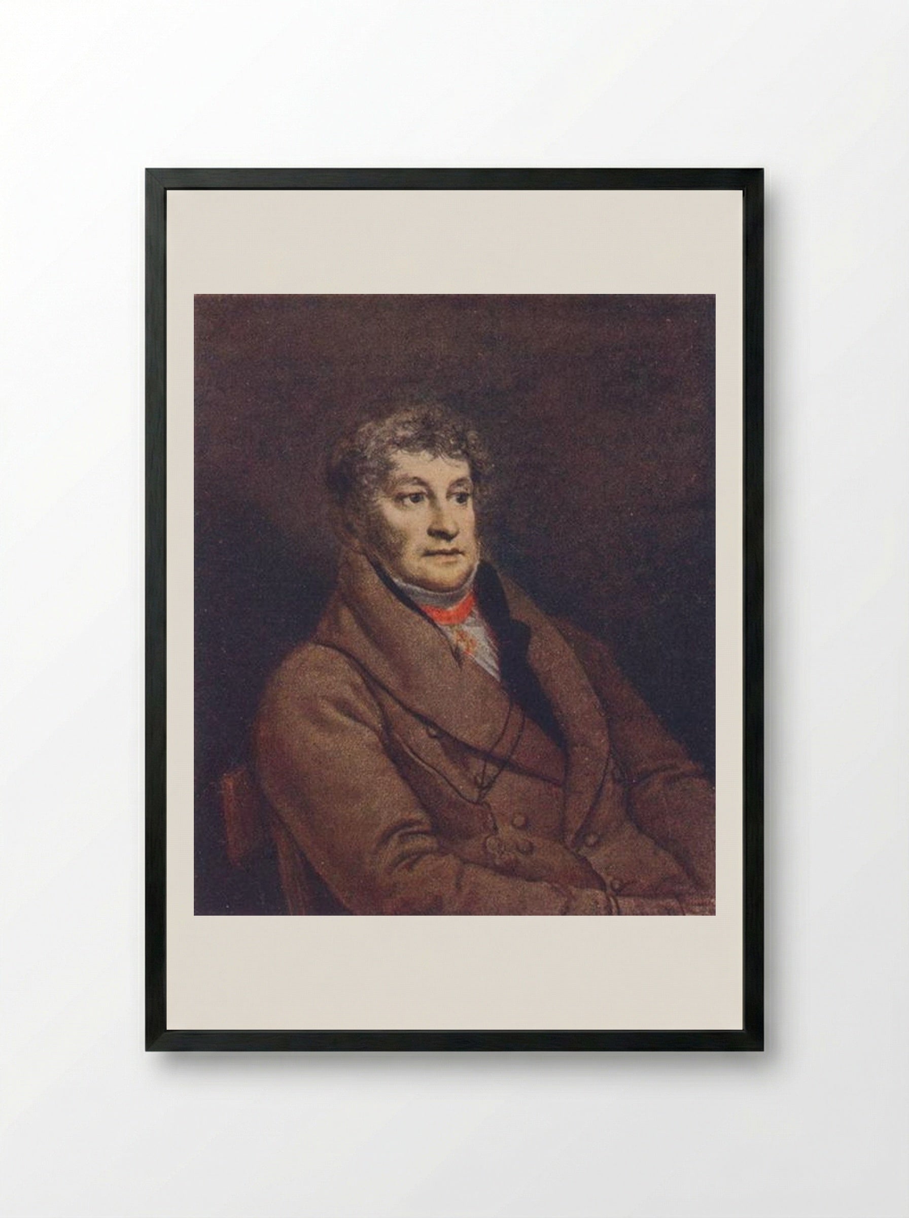 Portrait of an Unknown Man - Orest Kiprensky - Framed Print Black