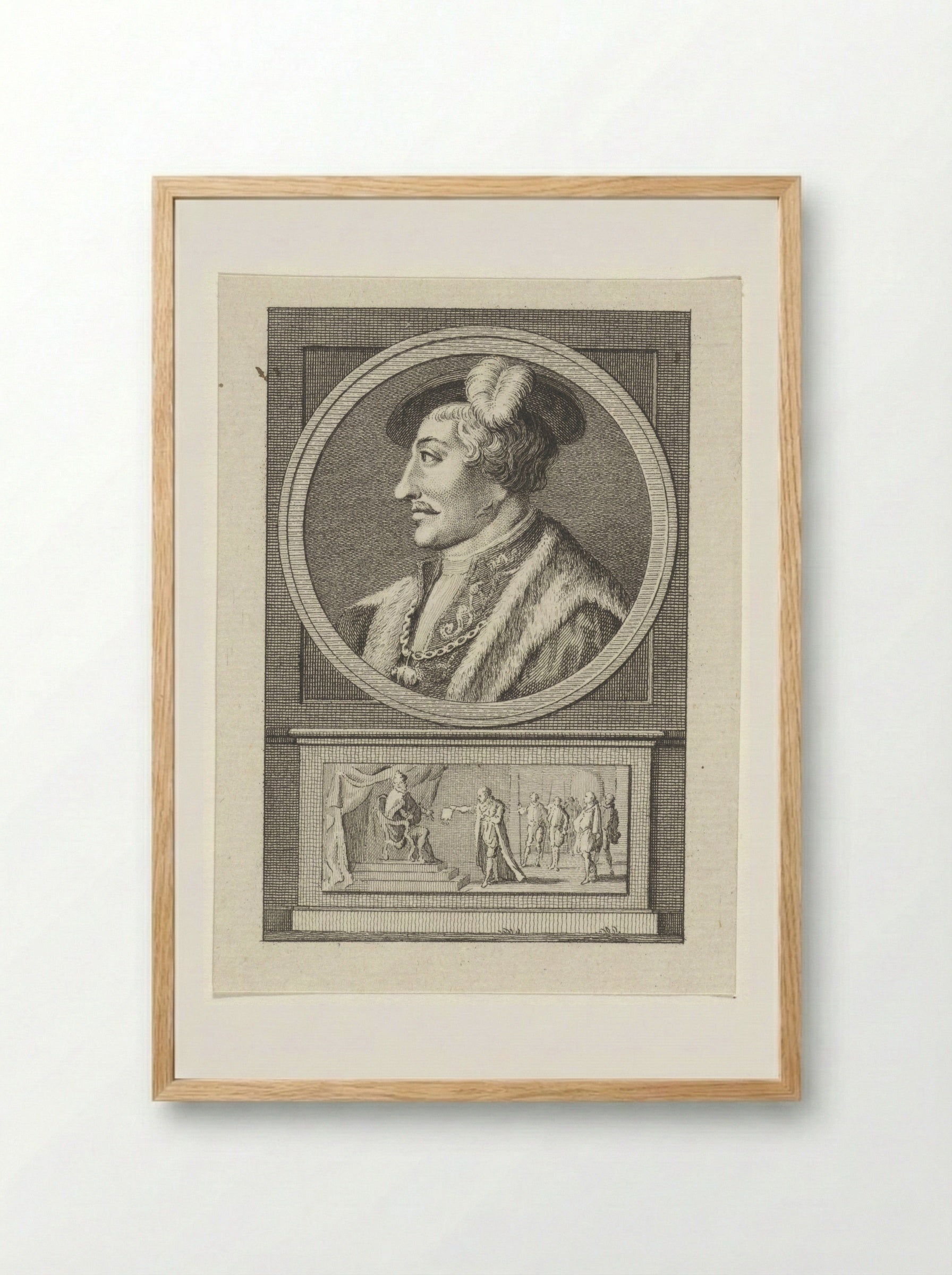Portrait of an Unknown Man - Reinier Vinkeles - Framed Print Wood