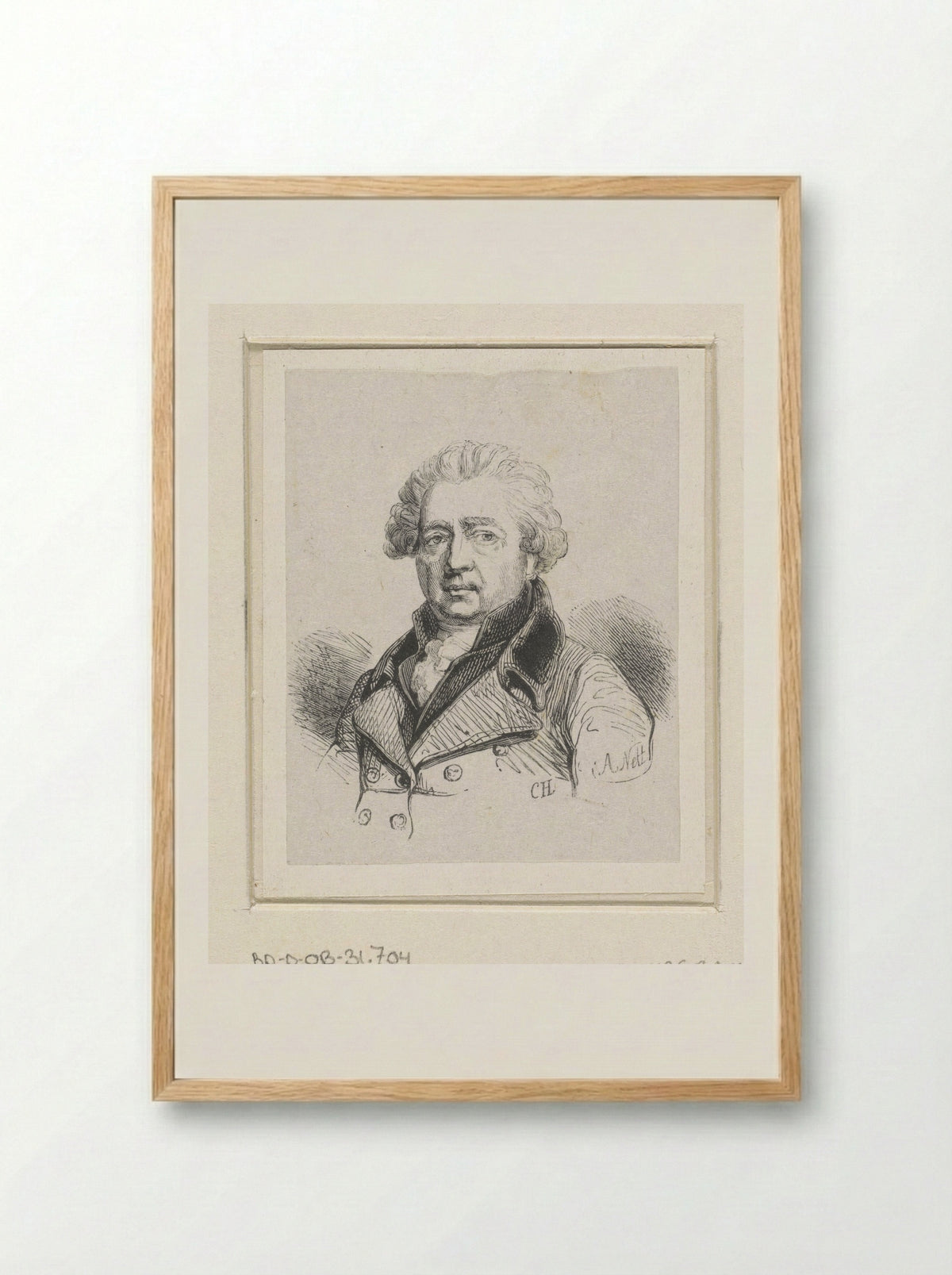 Portrait of an Unknown Prelate - Willem Jacob Herreyns - Framed Print Wood