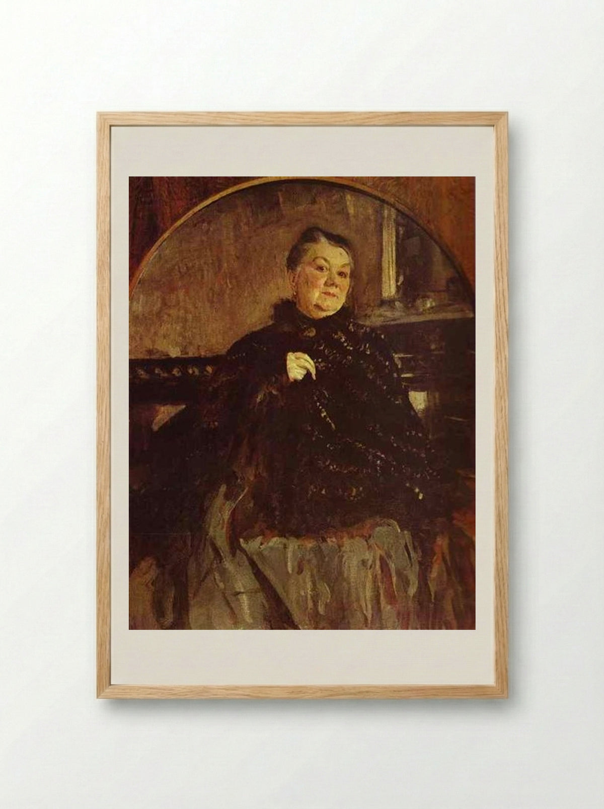 Portrait of the Actress Glikeria Fedotova - Valentin Serov - Framed Print Wood