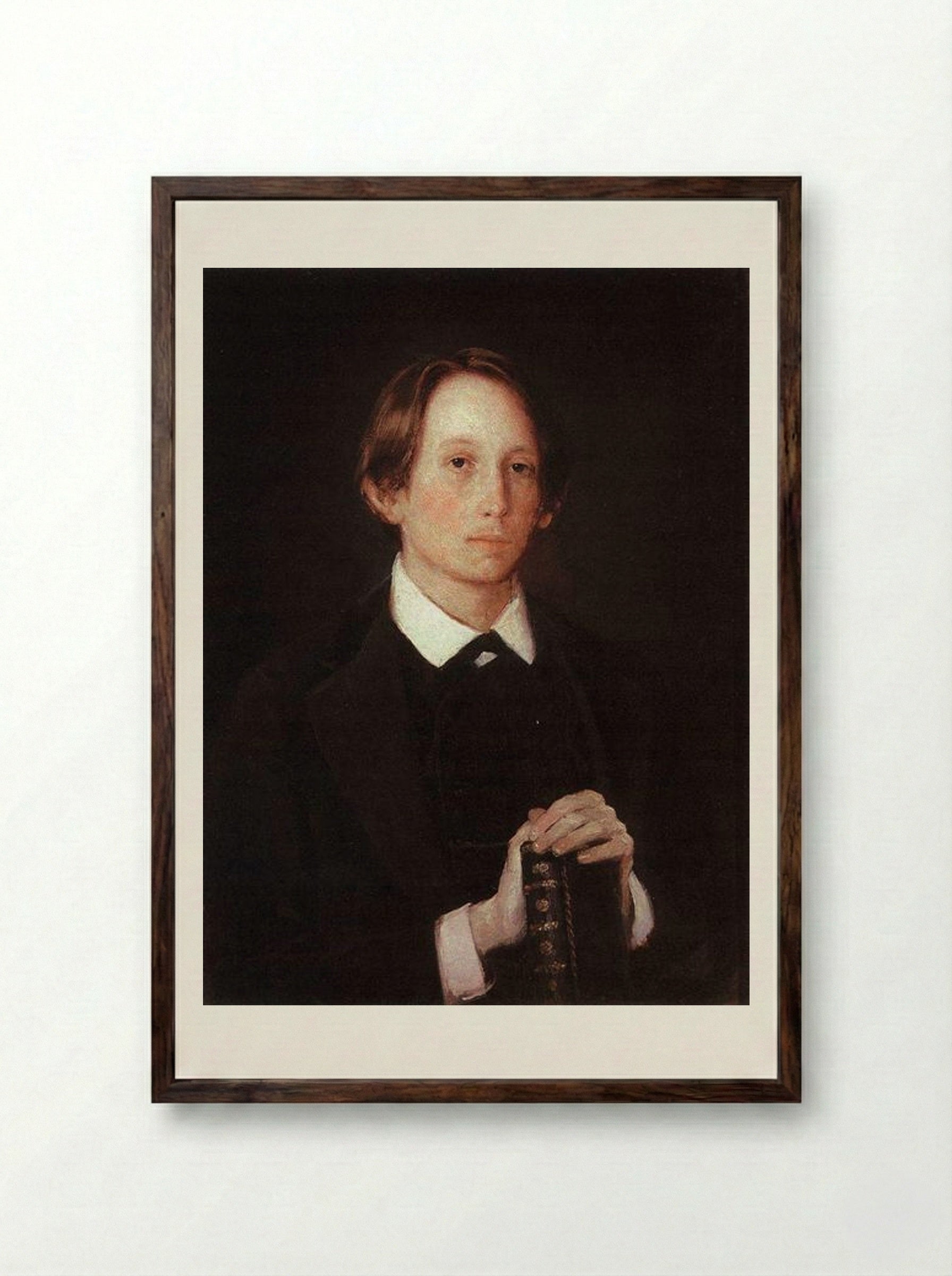 Portrait of the Artist A. M. Vasnetsov - Viktor Vasnetsov - Framed Print Dark Wood