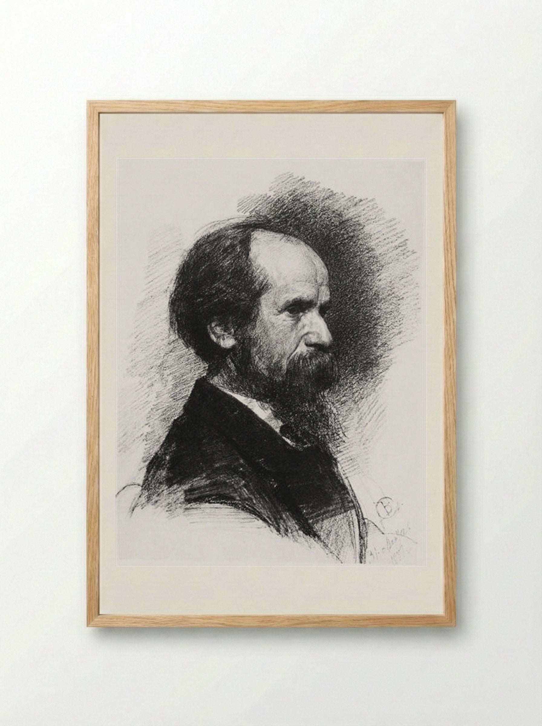 Portrait of the Artist Pavel Tchistyakov - Valentin Serov - Framed Print Wood