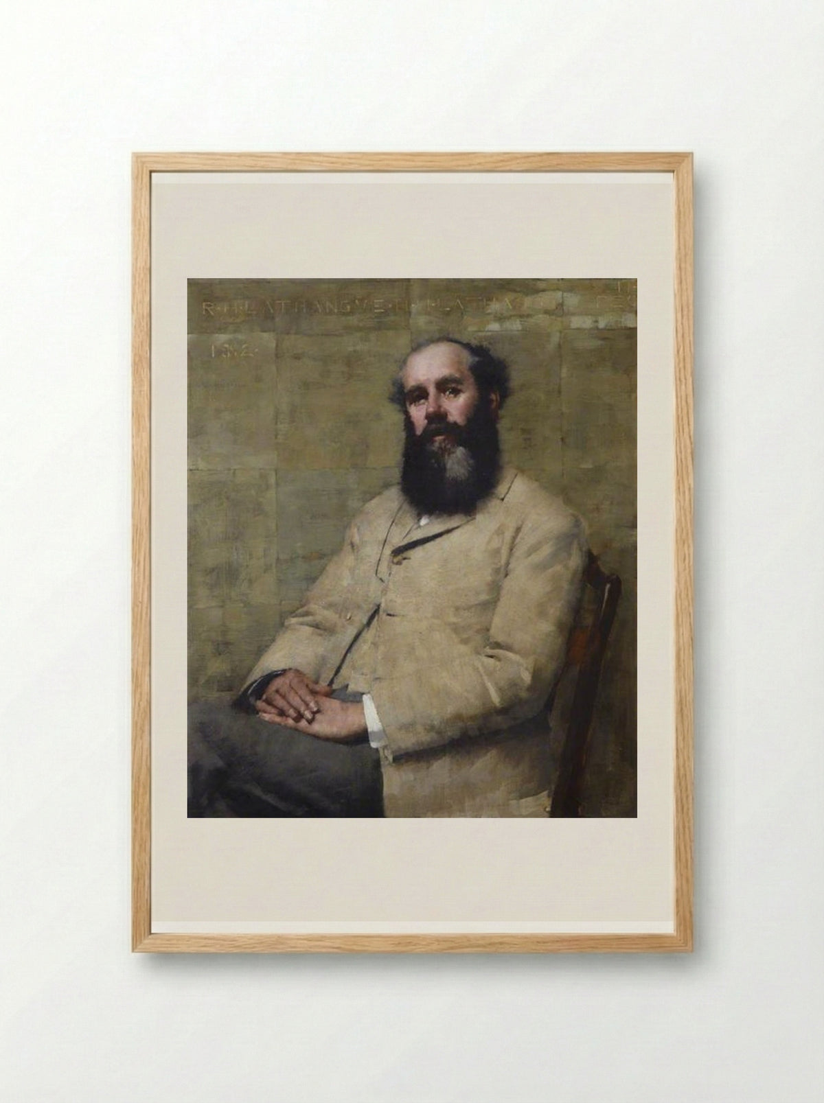 Portrait of the Artist's Father - Henry Herbert La Thangue - Framed Print Wood