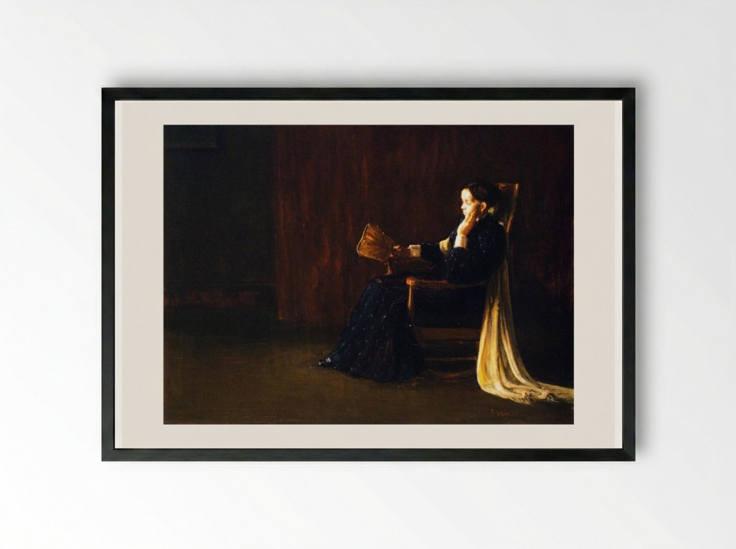 Portrait of the Artist's Mother - Henry Ossawa Tanner - Framed Print Black