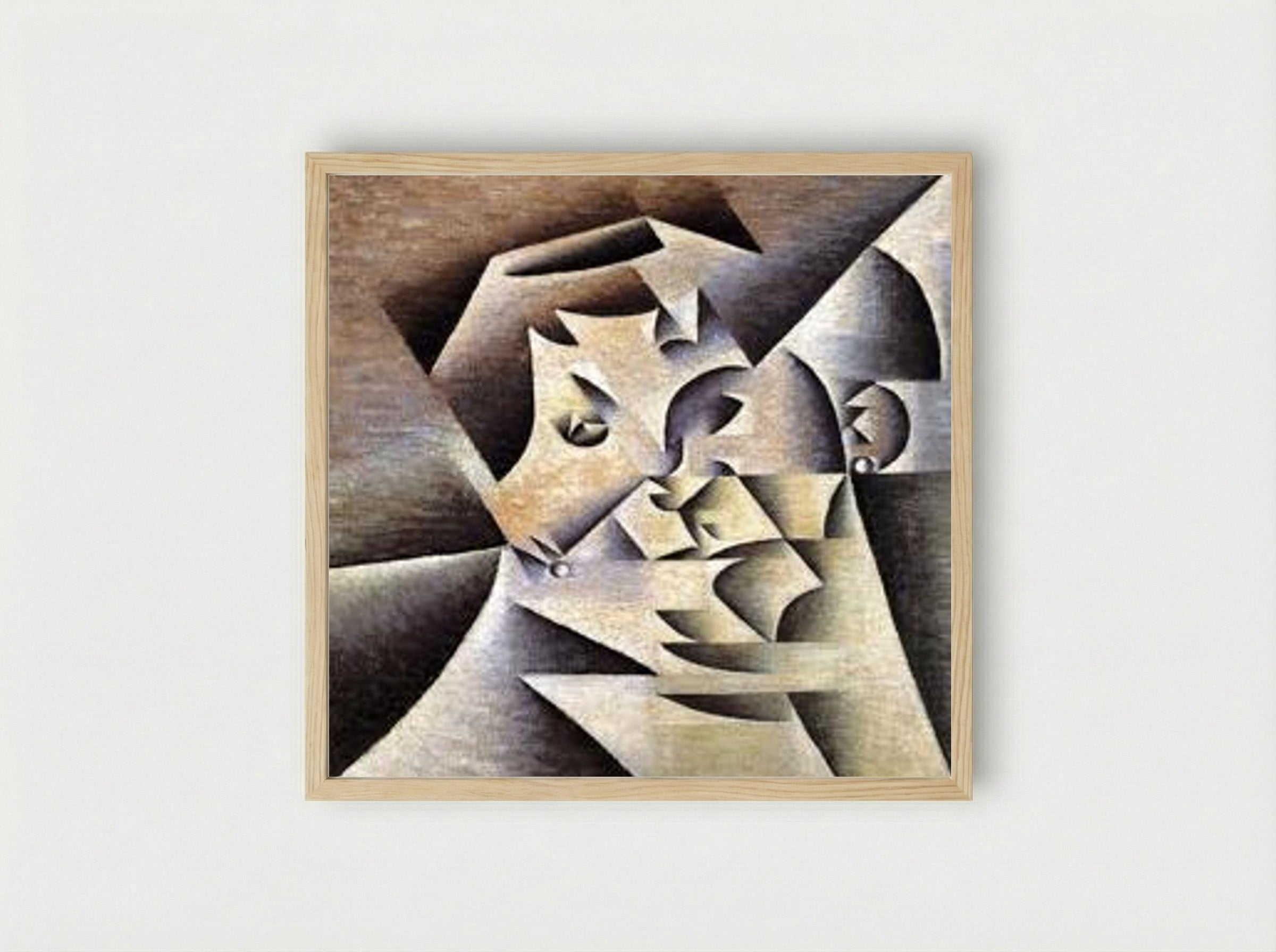 Portrait of the Artist's Mother - Juan Gris - Framed Print Wood