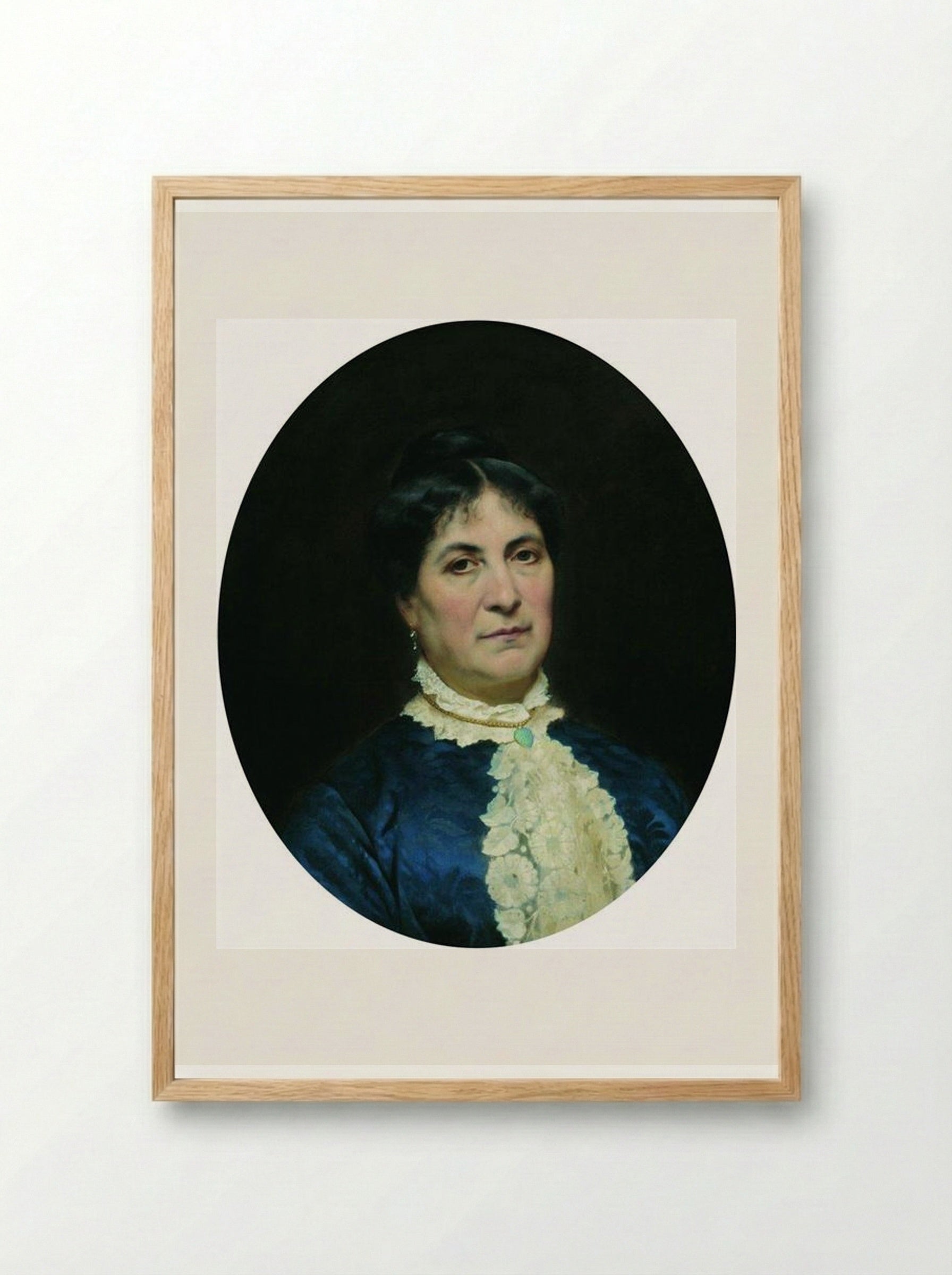 Portrait of the Artist's Wife - Fyodor Bronnikov - Framed Print Wood