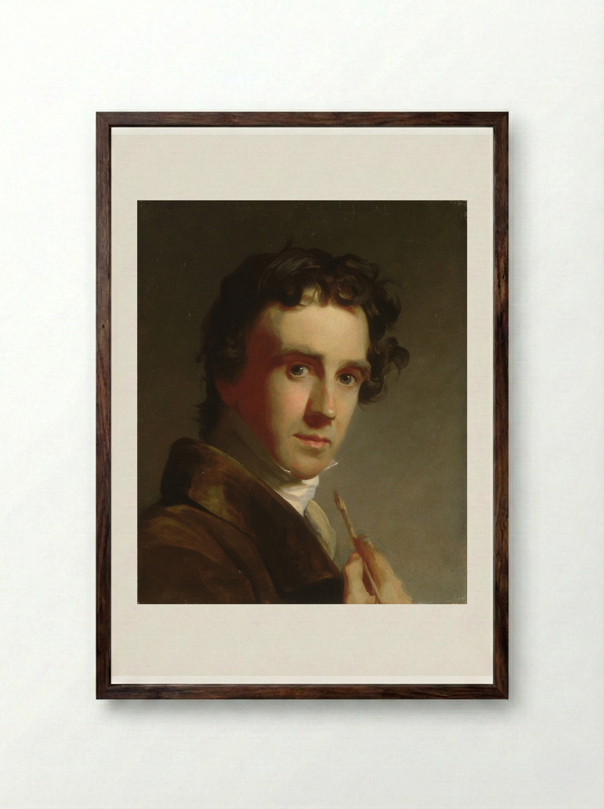 Portrait of the Artist - Thomas Sully - Framed Print Dark Wood