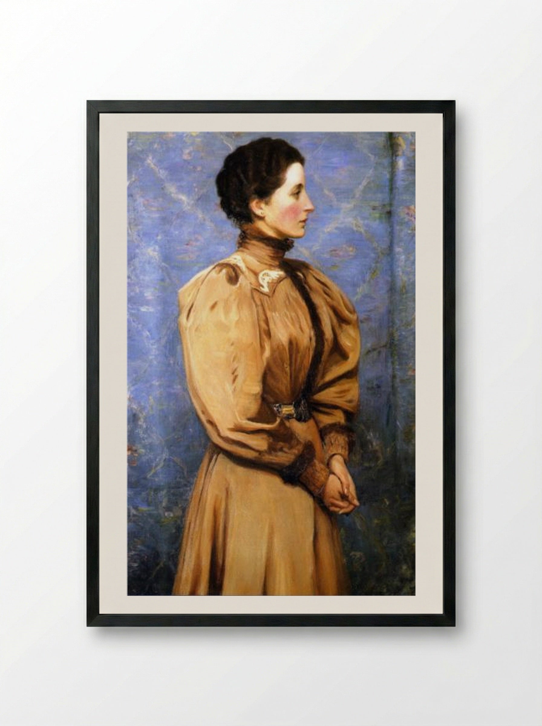 Portrait of the Baroness von R. - Lilla Cabot Perry - Framed Print Black