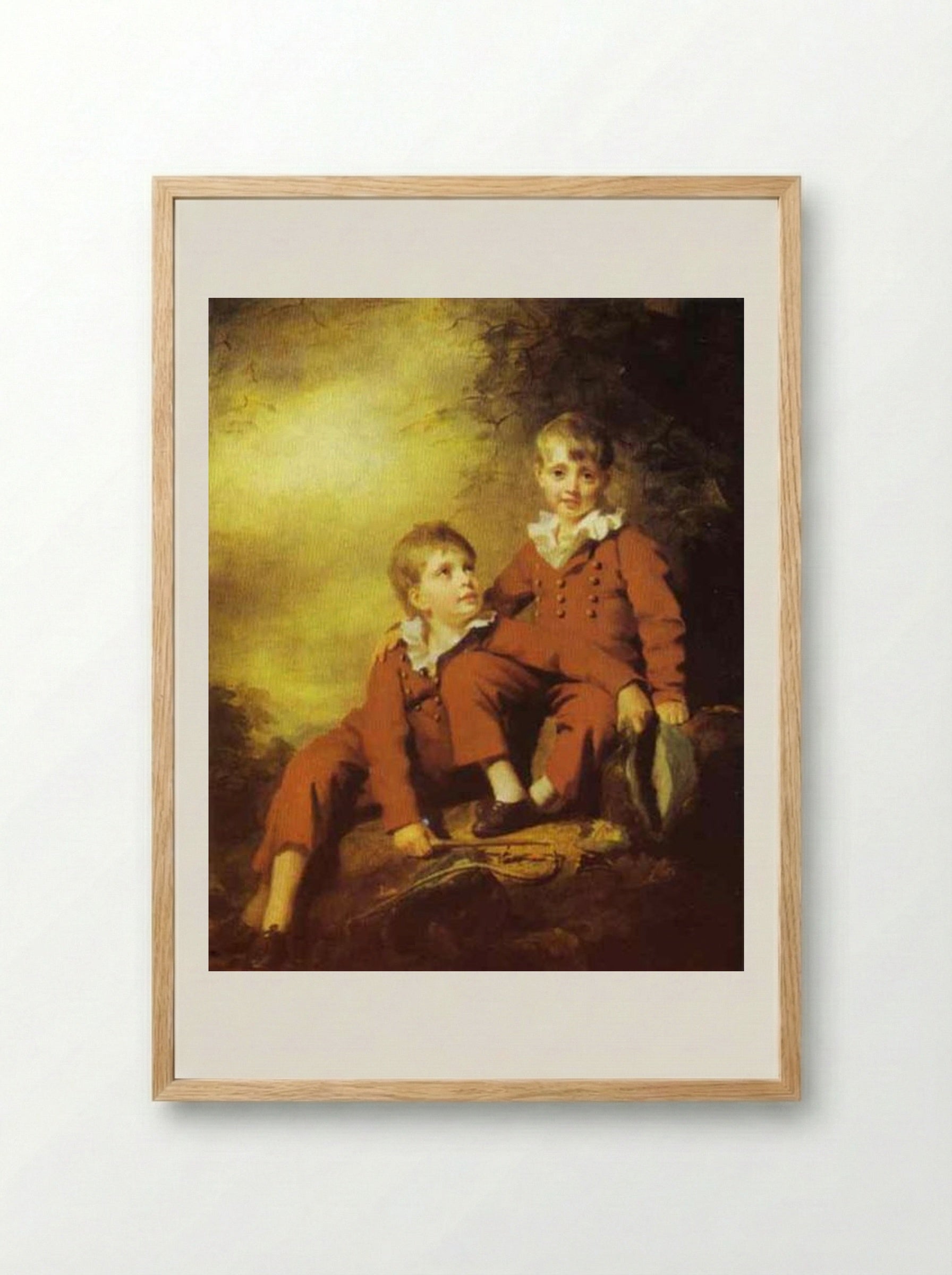 Portrait of the Binning Children - Henry Raeburn - Framed Print Wood