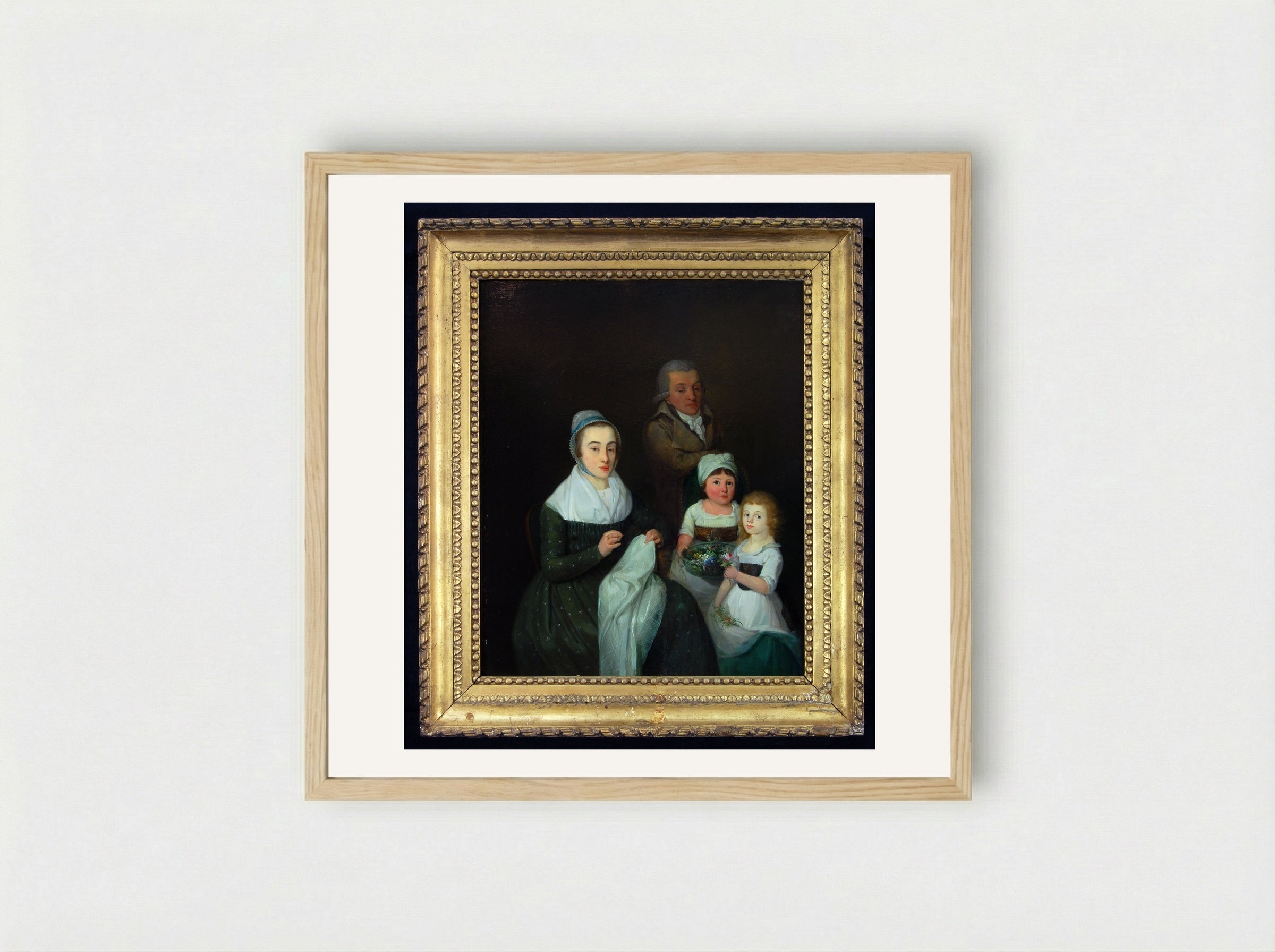 Portrait of the Family of Gerrit van der Pot - Johan Bernard Scheffer - Framed Print Wood