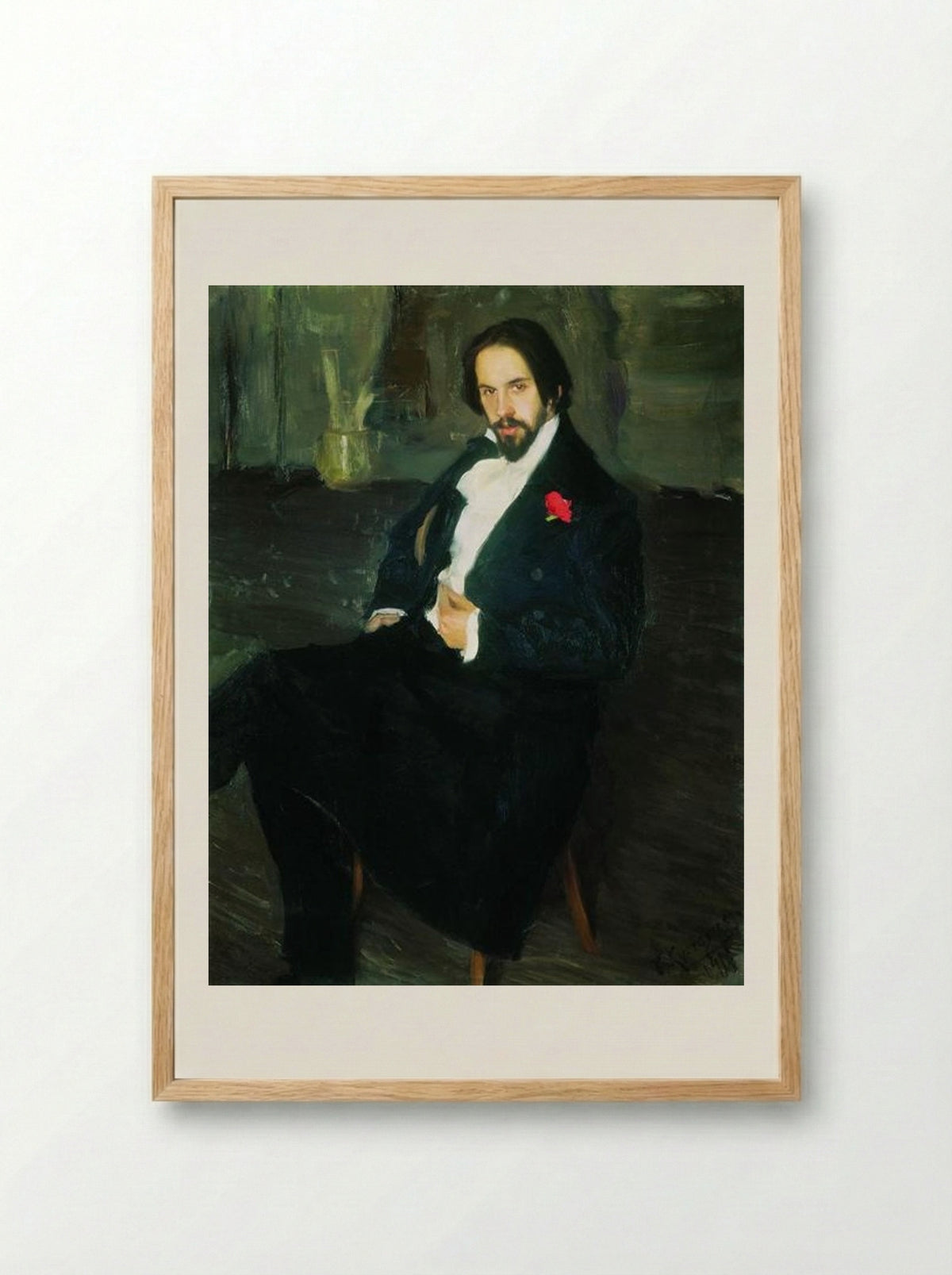 Portrait of the Painter Ivan Bilibin - Boris Kustodiev - Framed Print Wood