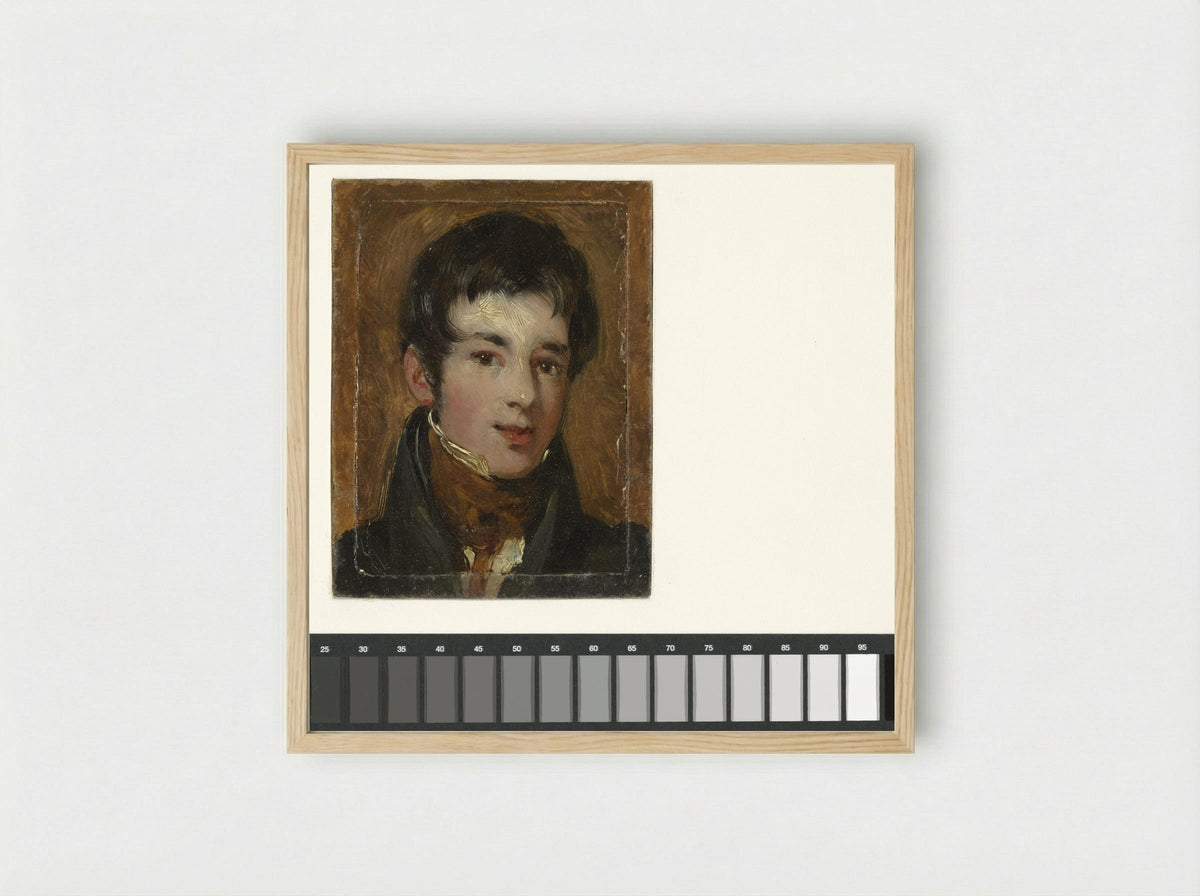 Portrait of the Painter James Holland - William Henry Hunt - Framed Print Wood