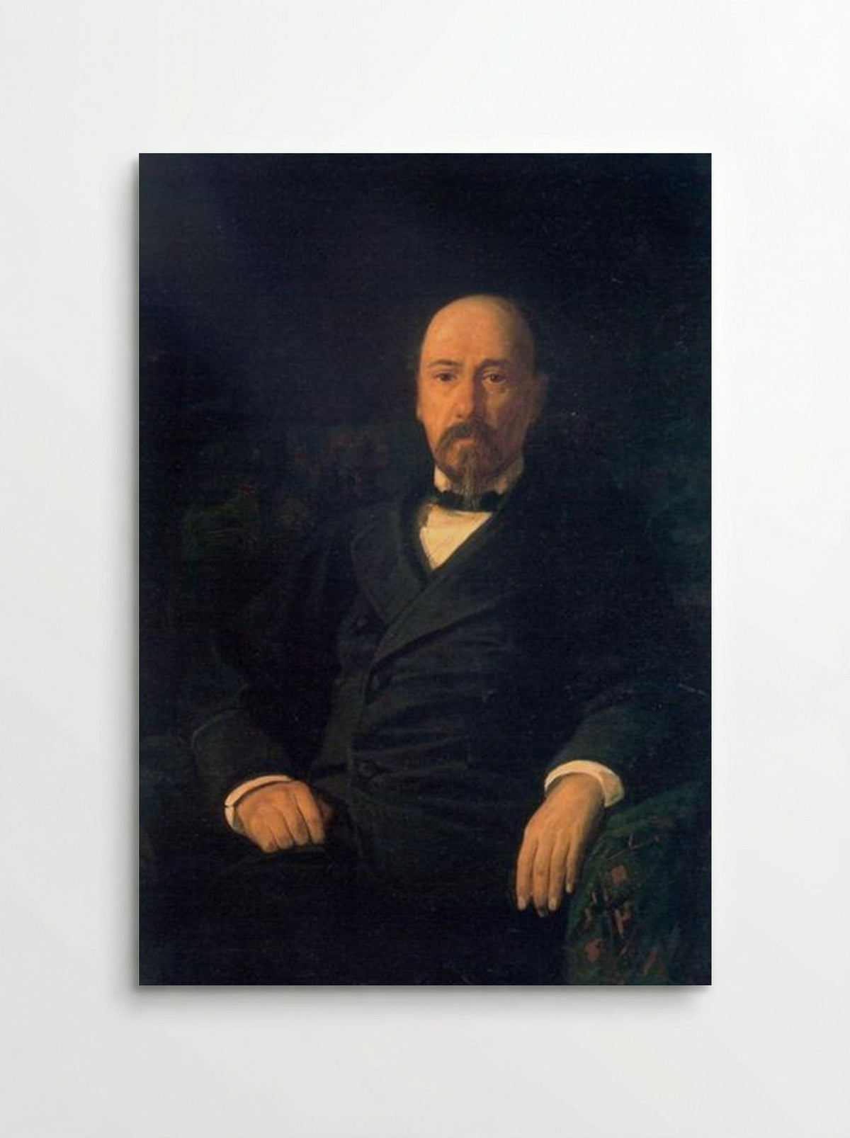 Portrait of the Poet Nikolay Nekrasov - Nikolai Ge - Poster
