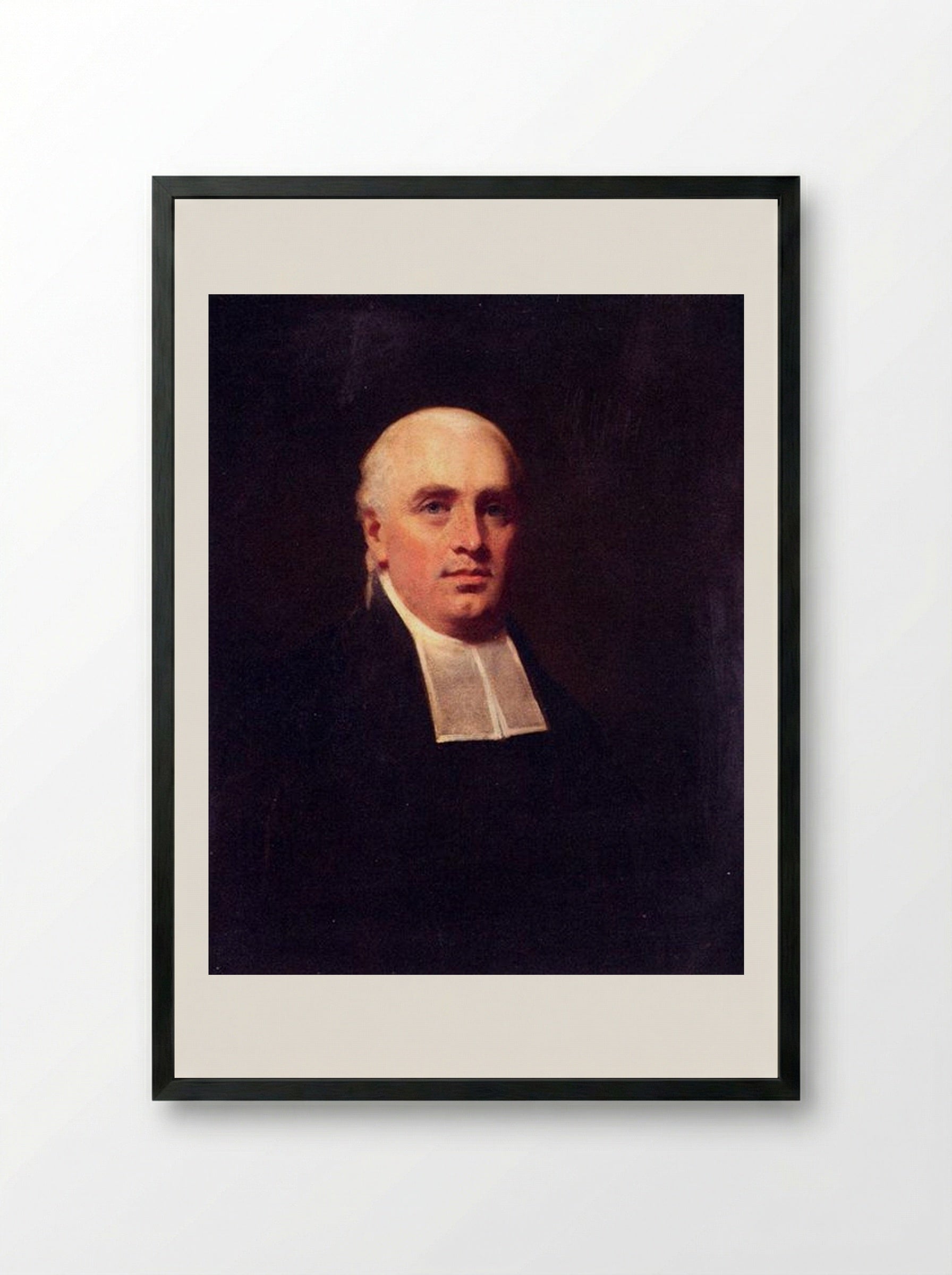 Portrait of the Rev. William Paul - Henry Raeburn - Framed Print Black