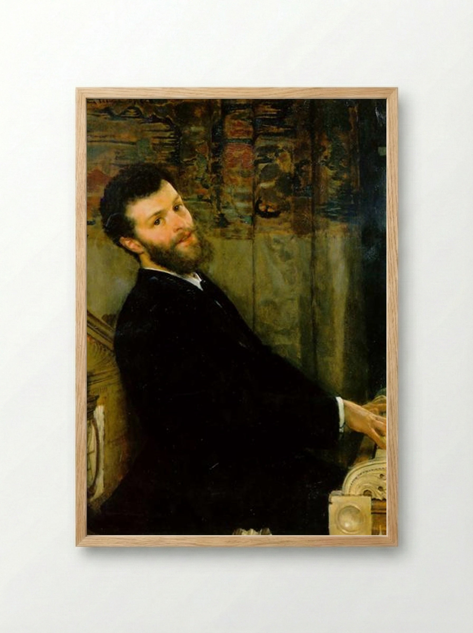 Portrait of the Singer George Henschel - Sir Lawrence Alma-Tadema - Framed Print Wood