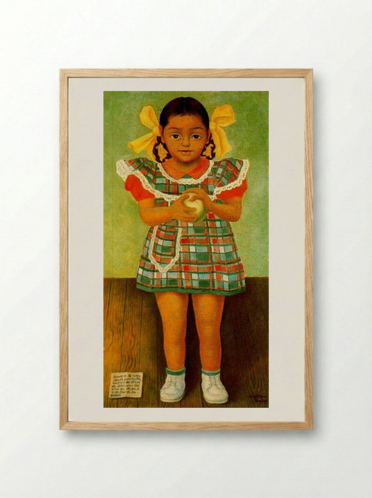 Portrait of the Young Girl Elenita Carrillo Flores - Diego Rivera - Framed Print Wood