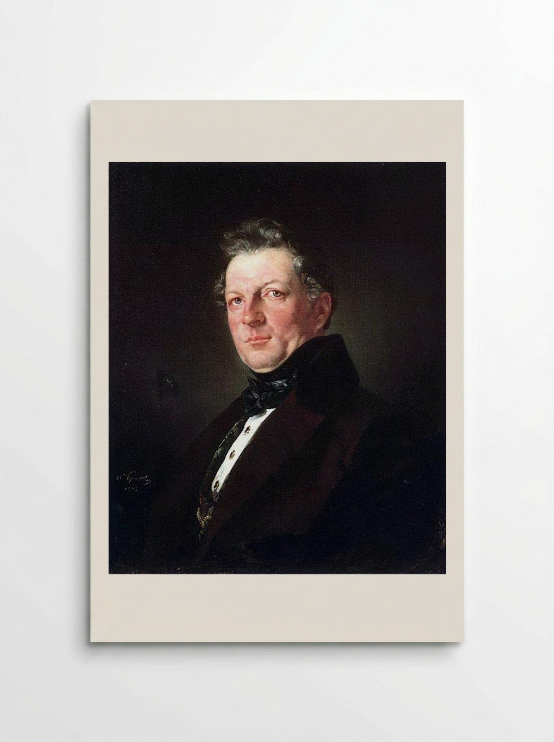 Portrait of the architect A. Bolotov - Karl Bryullov - Poster