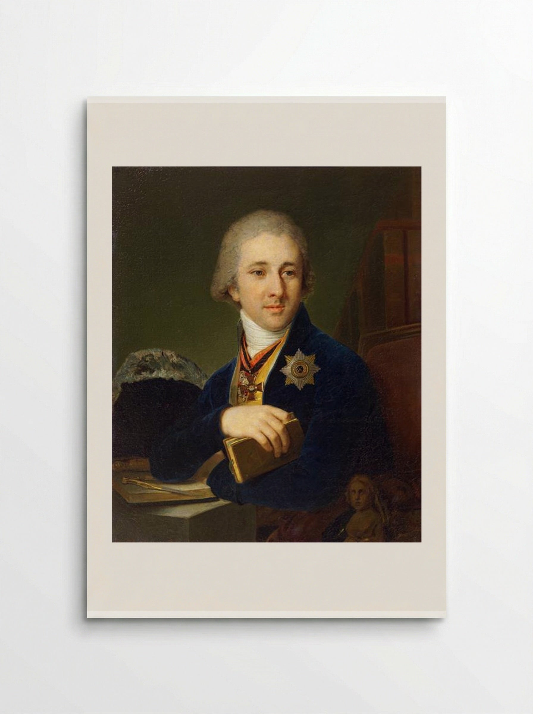 Portrait of the author Alexander Labsin - Vladimir Borovikovsky - Poster
