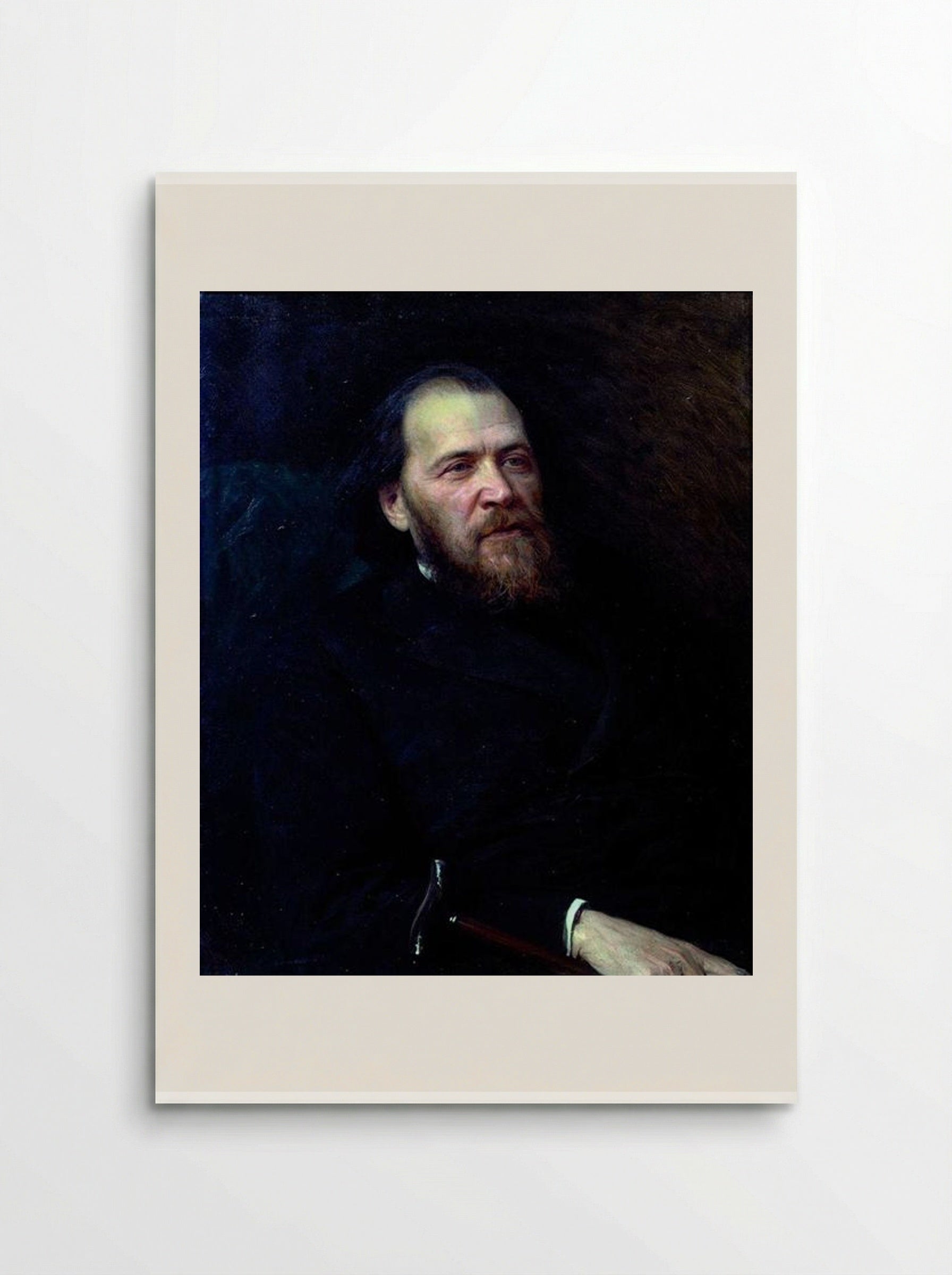 Portrait of the poet Yakov Polonsky - Ivan Kramskoy - Poster