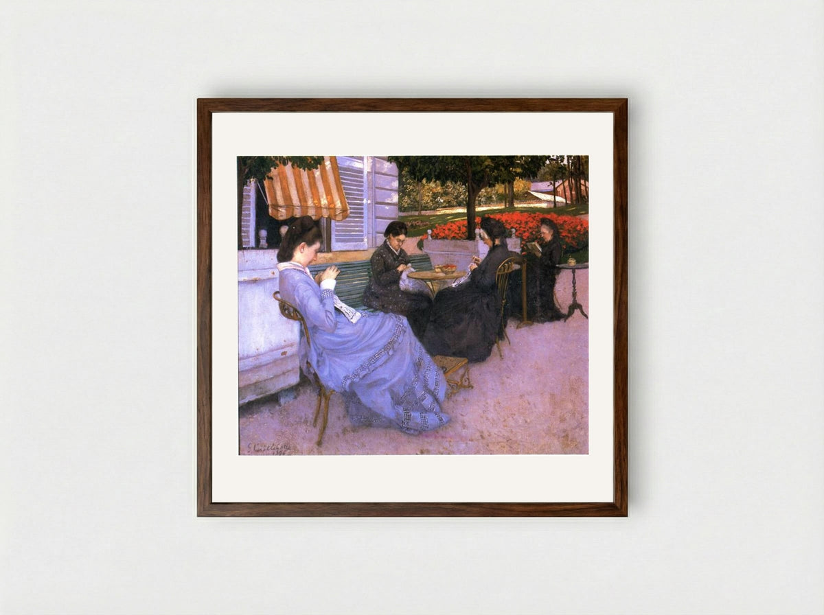 Portraits in the Countryside - Gustave Caillebotte - Framed Print Dark Wood