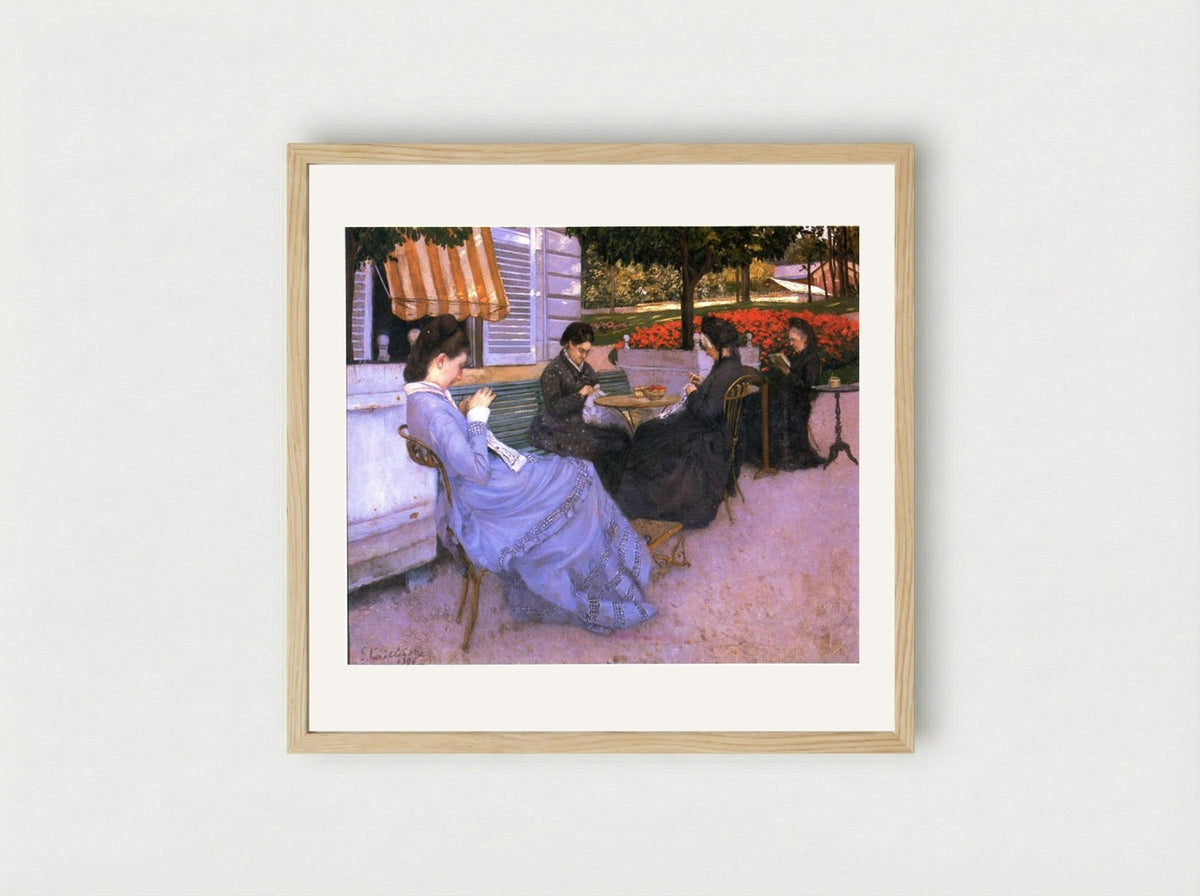Portraits in the Countryside - Gustave Caillebotte - Framed Print Wood
