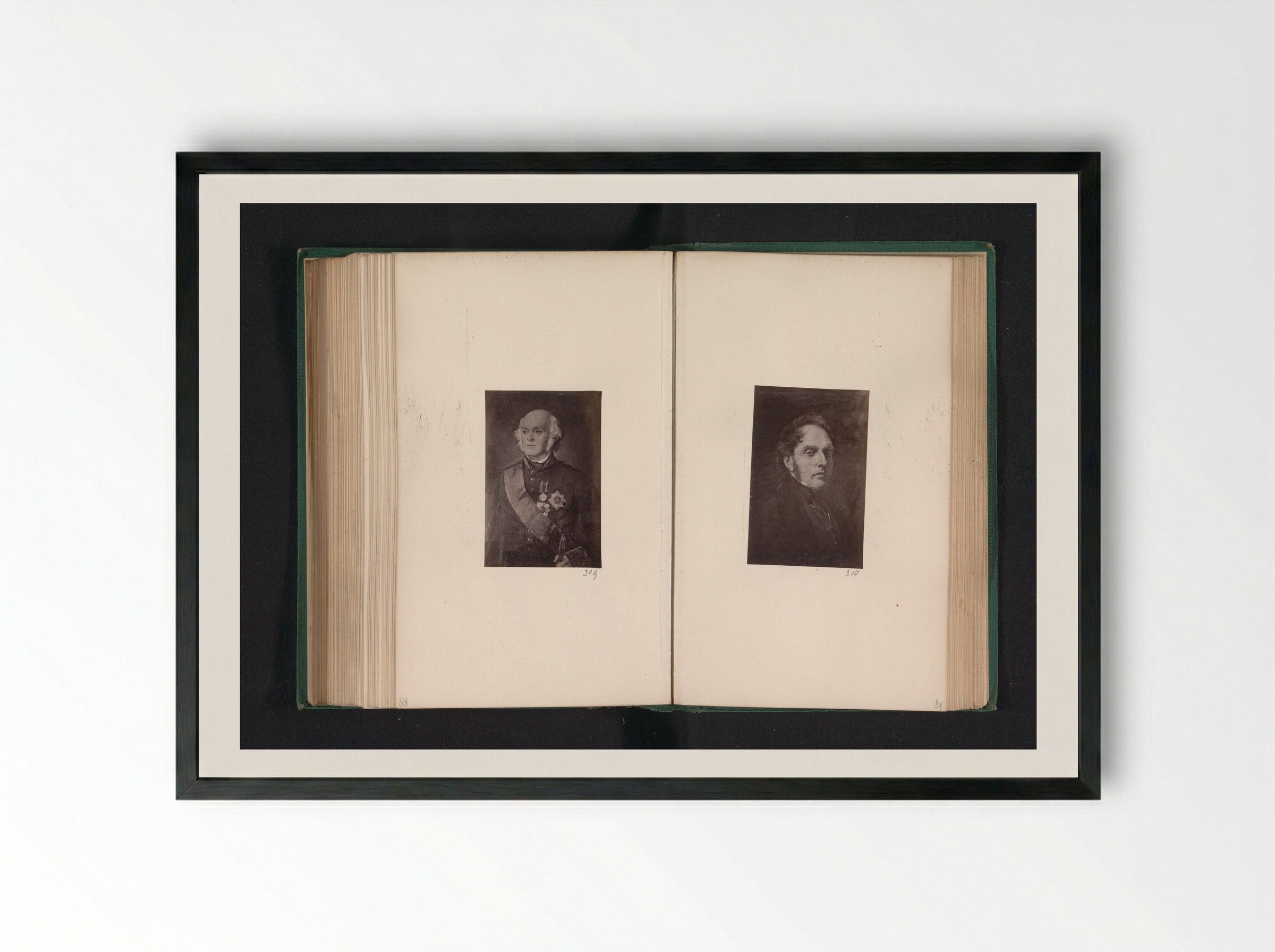 Portraits of James Bruce and an Unidentified Gentleman - Thomas Annan - Framed Print Black