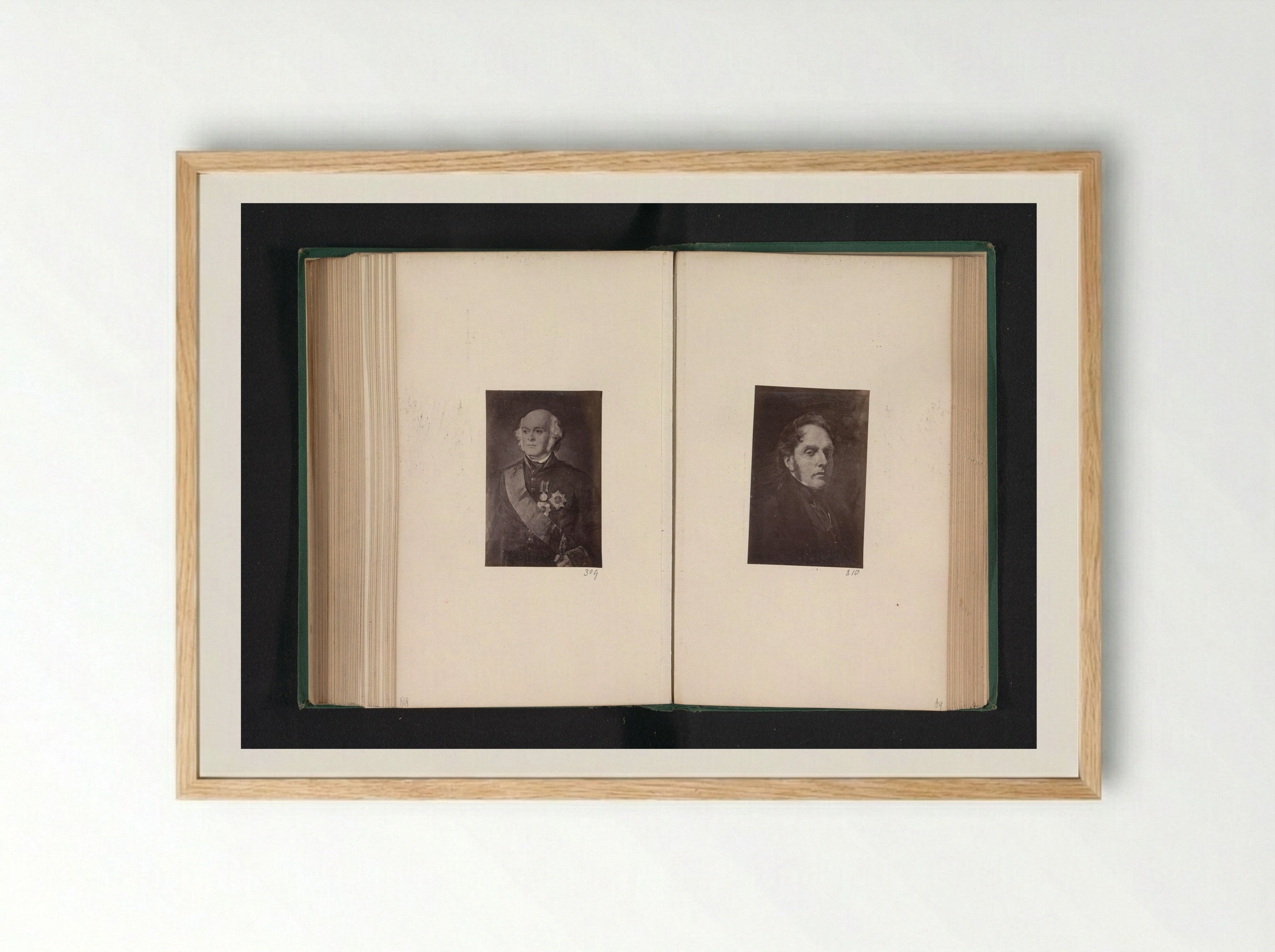 Portraits of James Bruce and an Unidentified Gentleman - Thomas Annan - Framed Print Wood