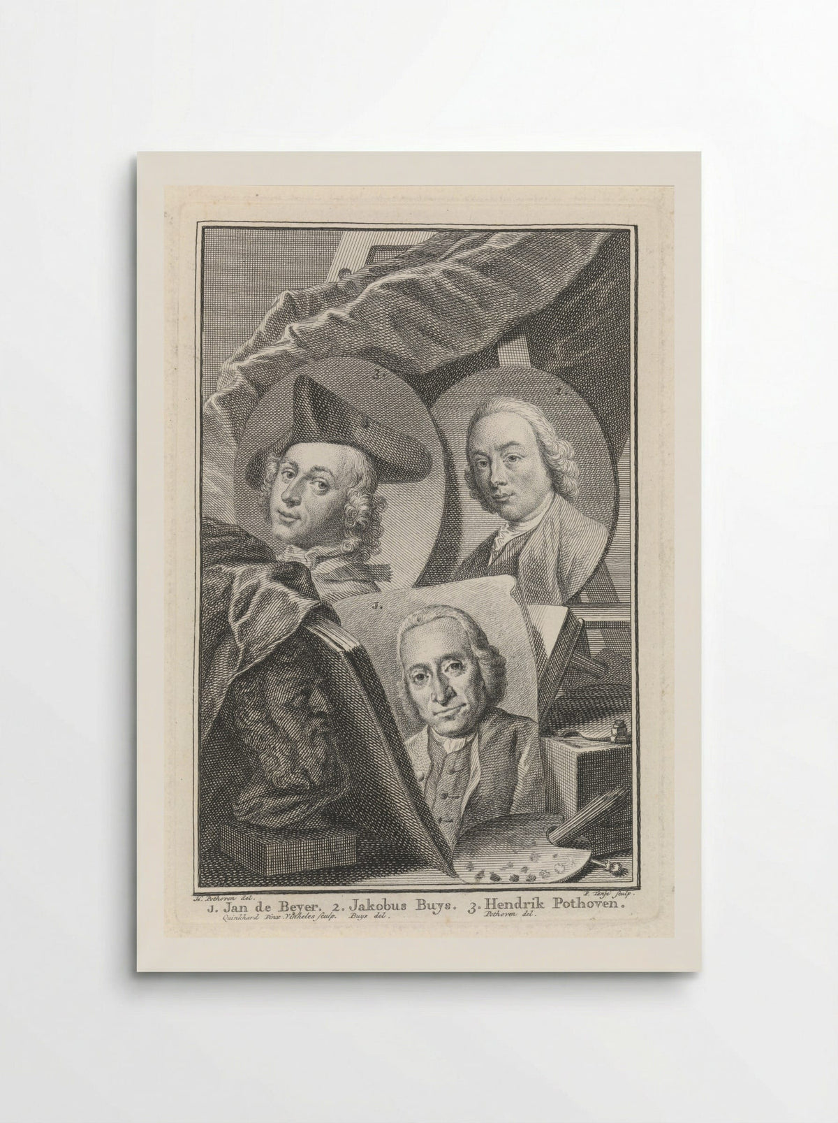 Portraits of Jan de Beyer, Jacobus Buys, and Hendrik Pothoven - Jacobus Buys - Poster