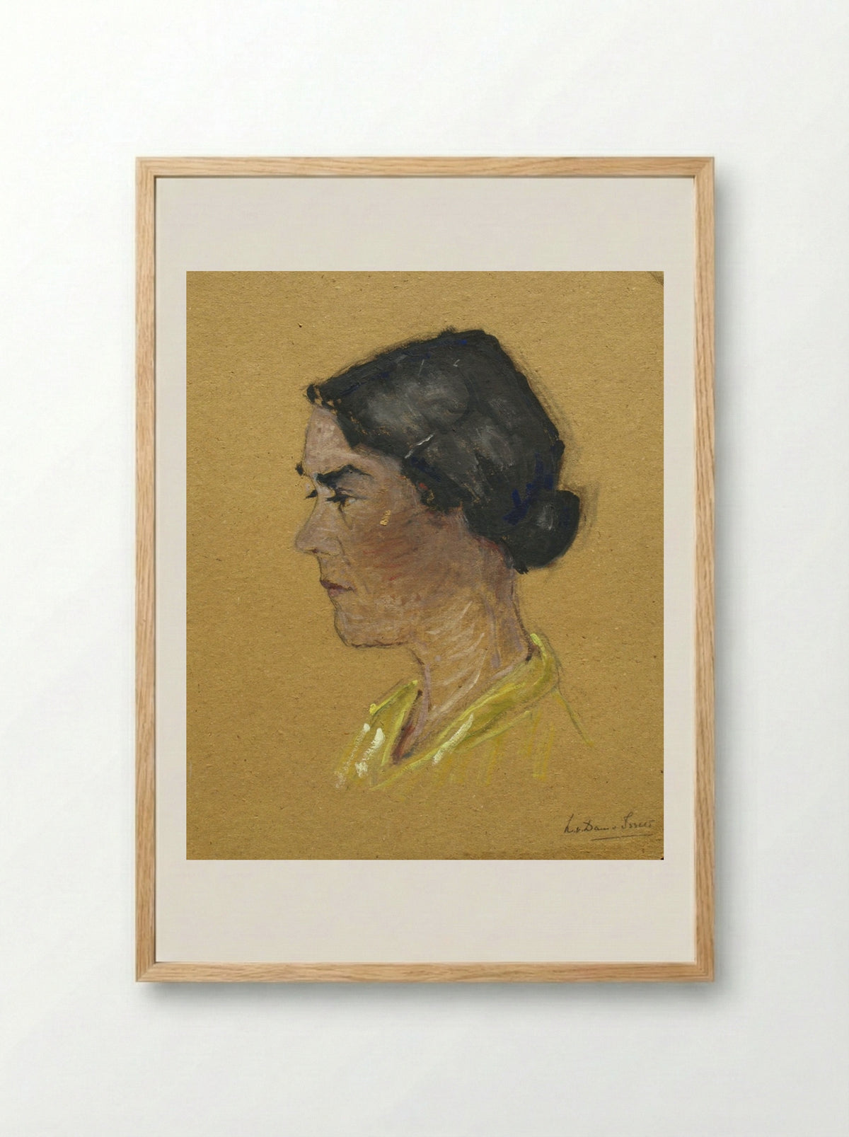Portret (Lucie van Dam van Isselt) - Lucie van Dam van Isselt - Framed Print Wood