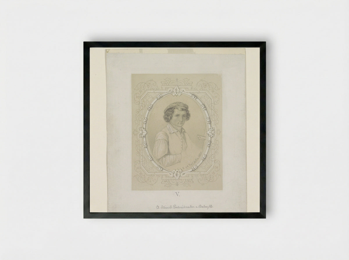 Portret van A. Straub - Wilhelm Suter - Framed Print Black