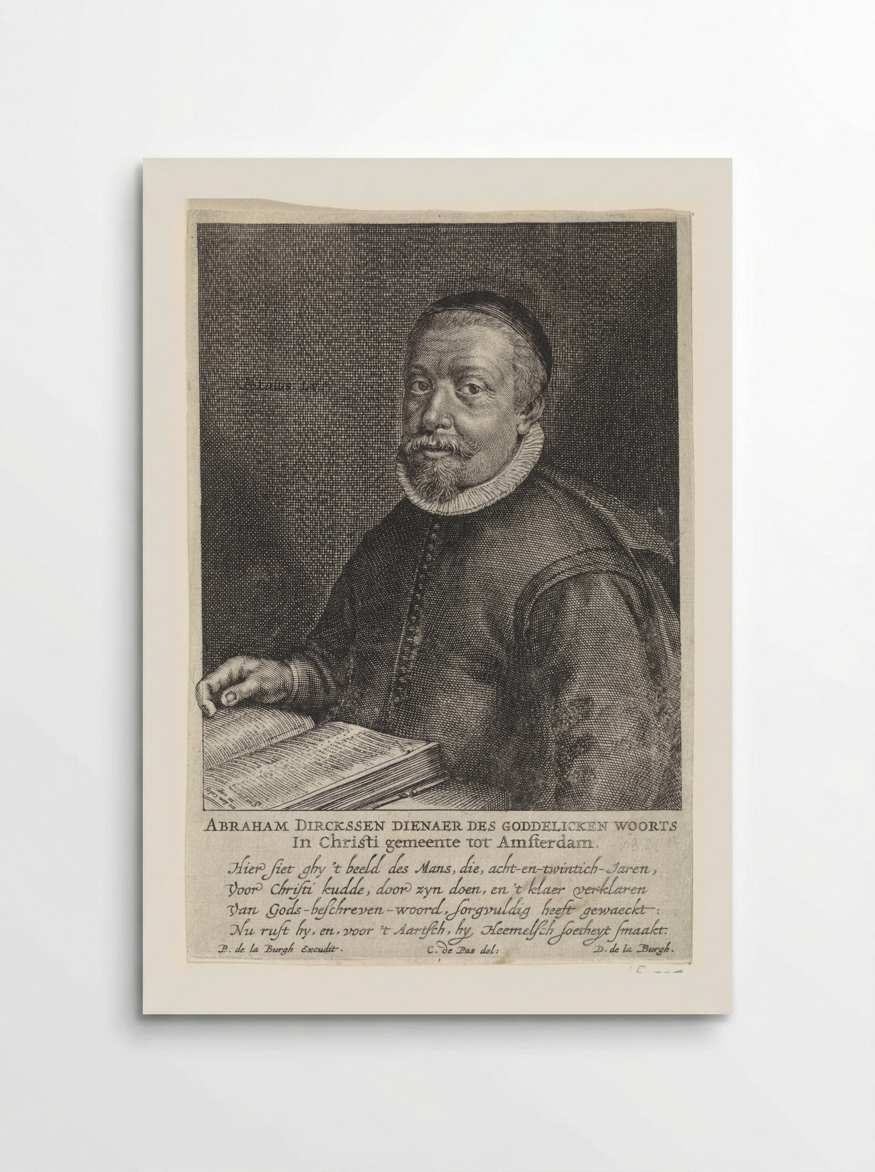 Portret van Abraham Dirksz. Bierens - Crispijn van de Passe (II) - Poster