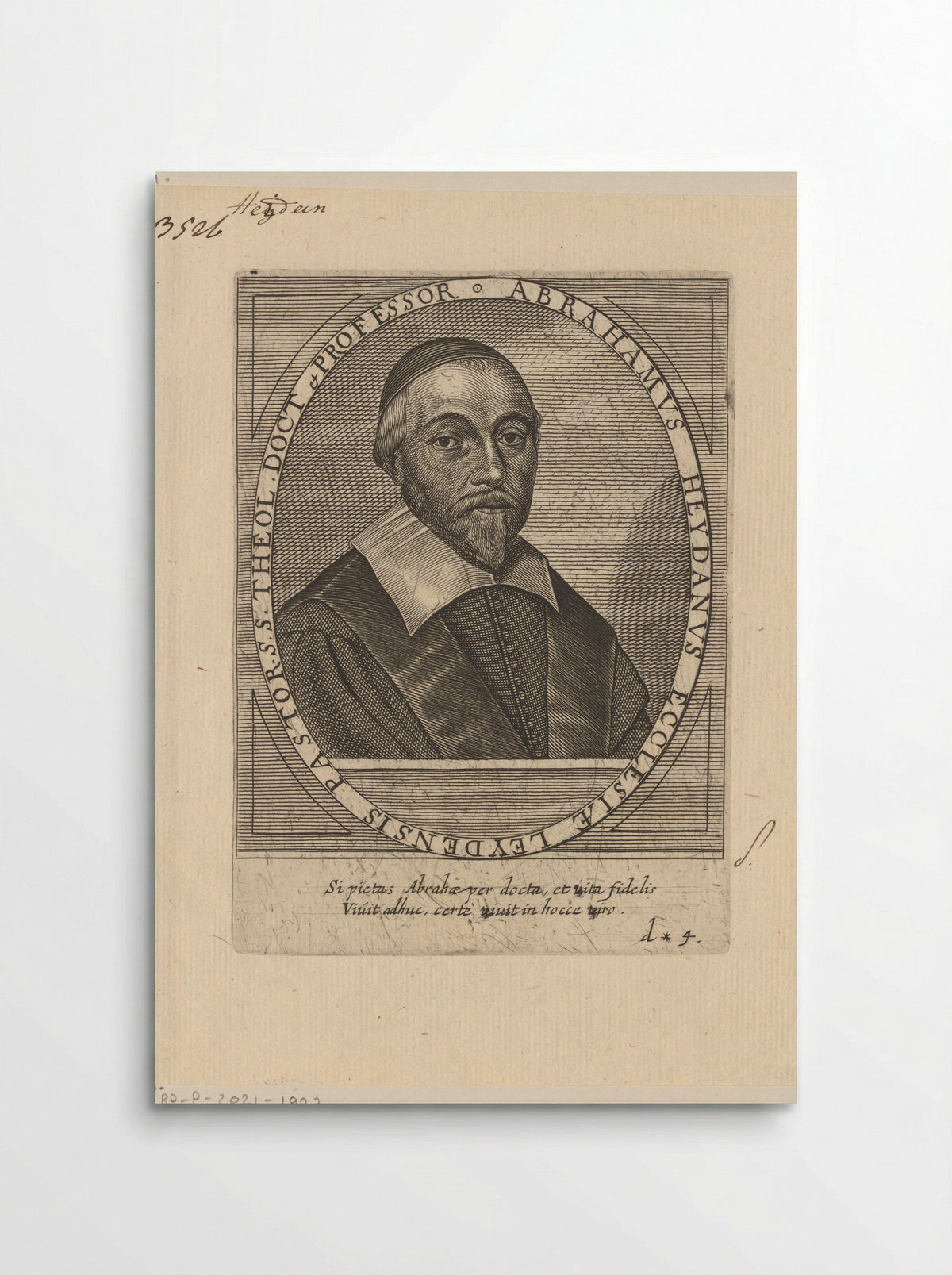 Portret van Abraham Heidanus - Johannes Ammon - Poster
