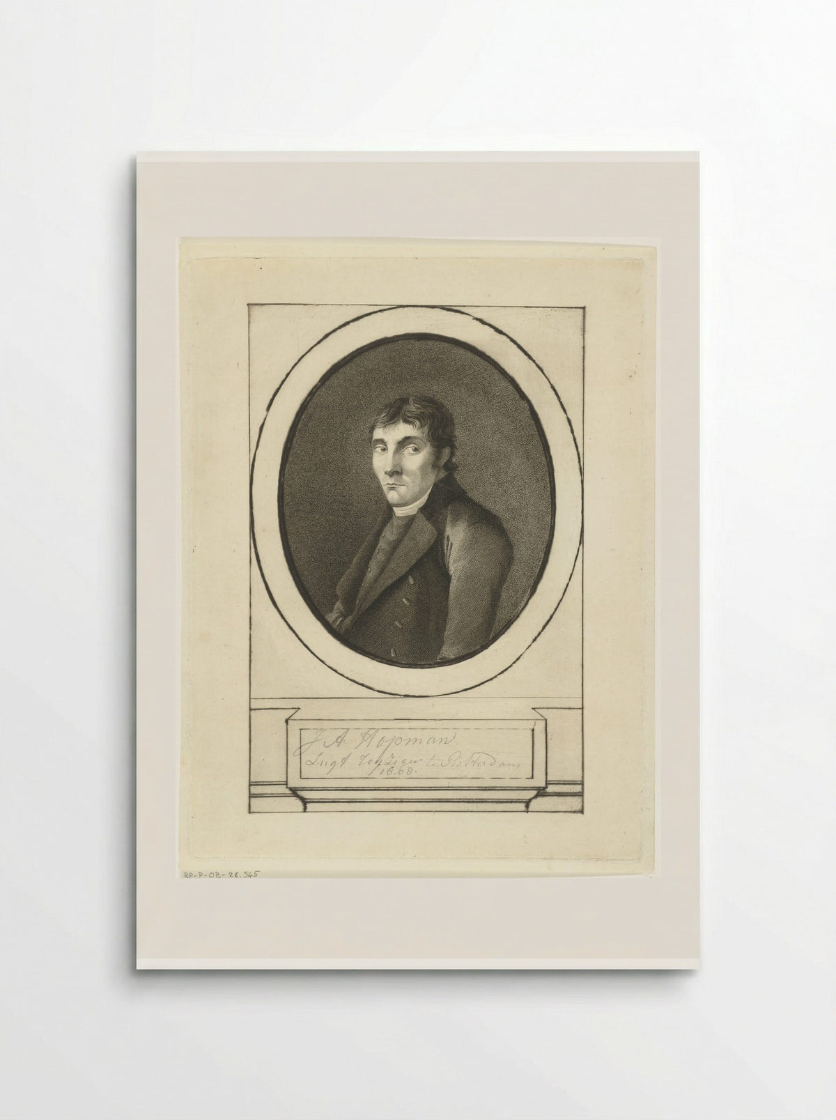 Portret van Abraham Hopman - Joannes Bemme - Poster