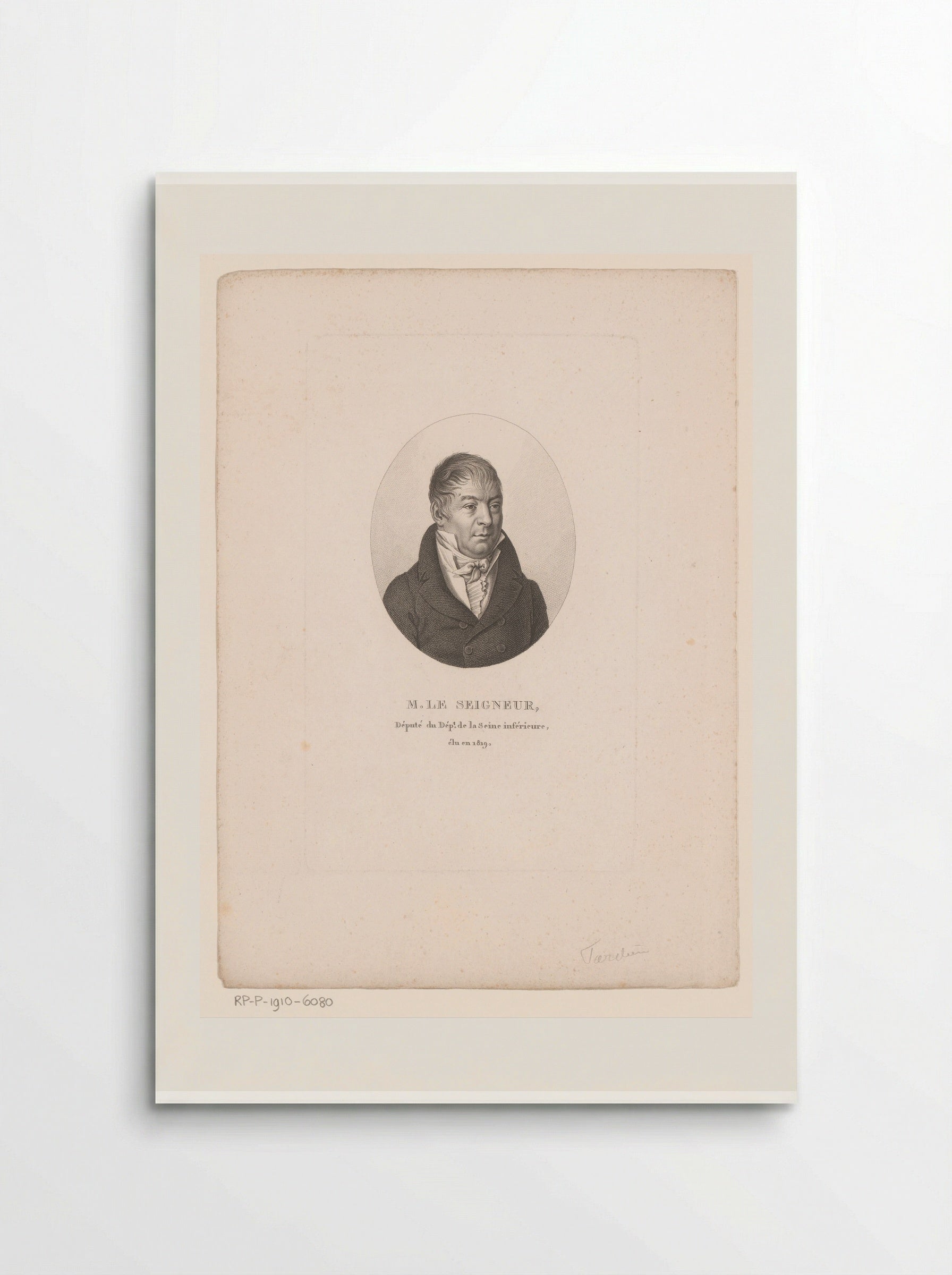 Portret van Abraham Leseigneur - Ambroise Tardieu - Poster