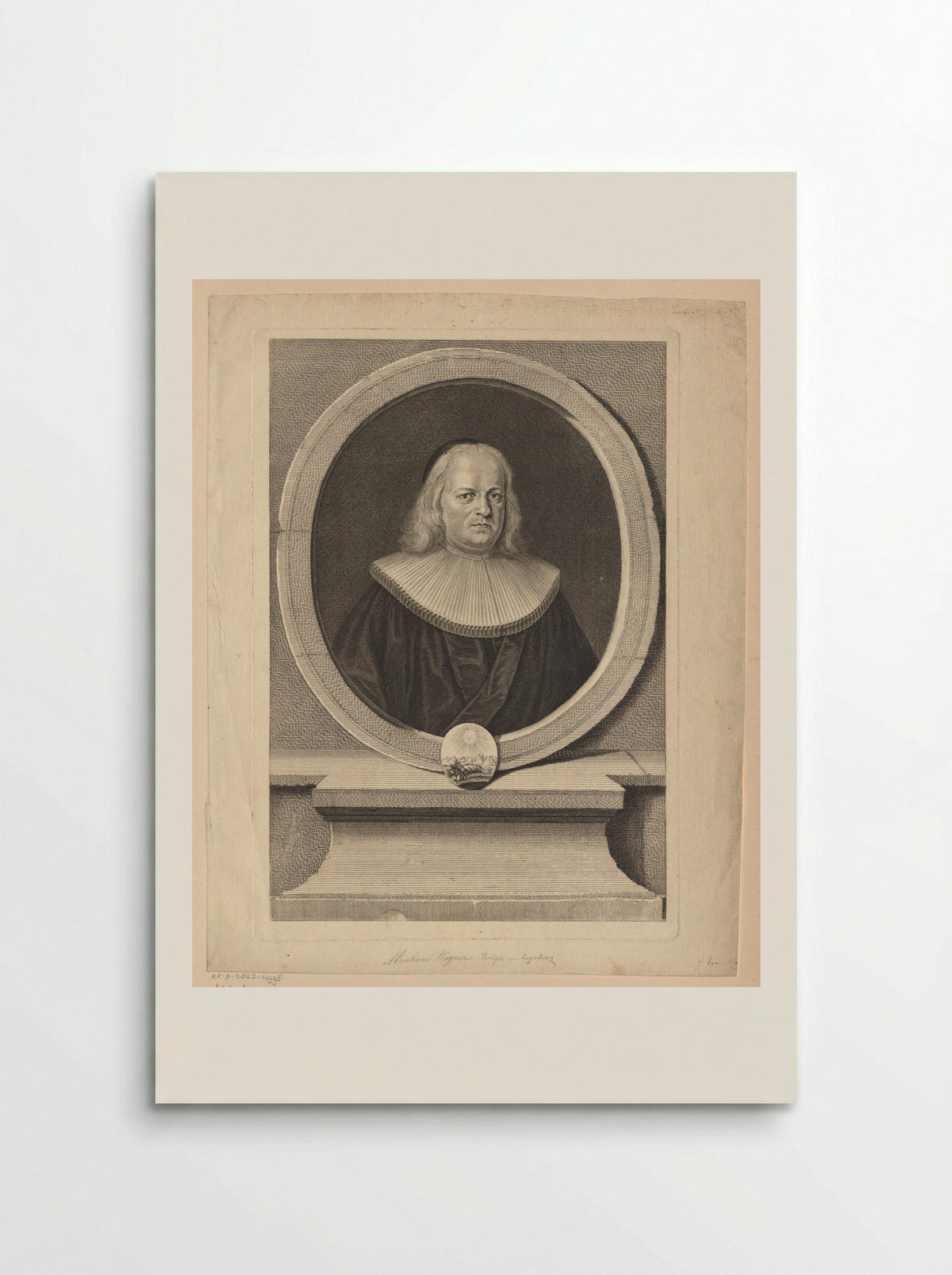 Portret van Abraham Wagner - Johann Balthasar Probst - Poster