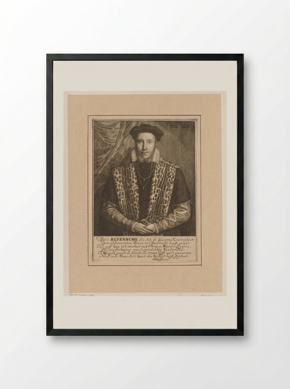 Portret van Adriaen van Blijenburgh - Simon onder de Linde - Framed Print Black