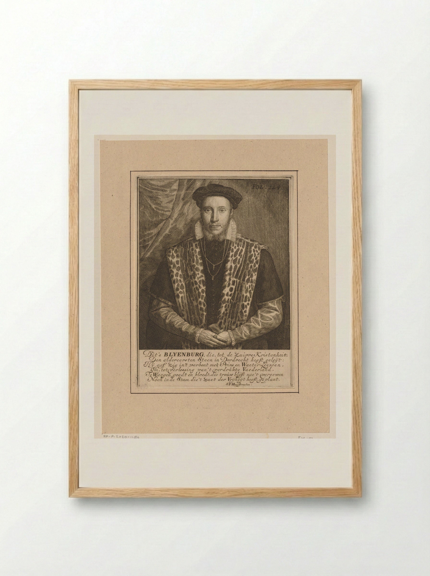 Portret van Adriaen van Blijenburgh - Simon onder de Linde - Framed Print Wood