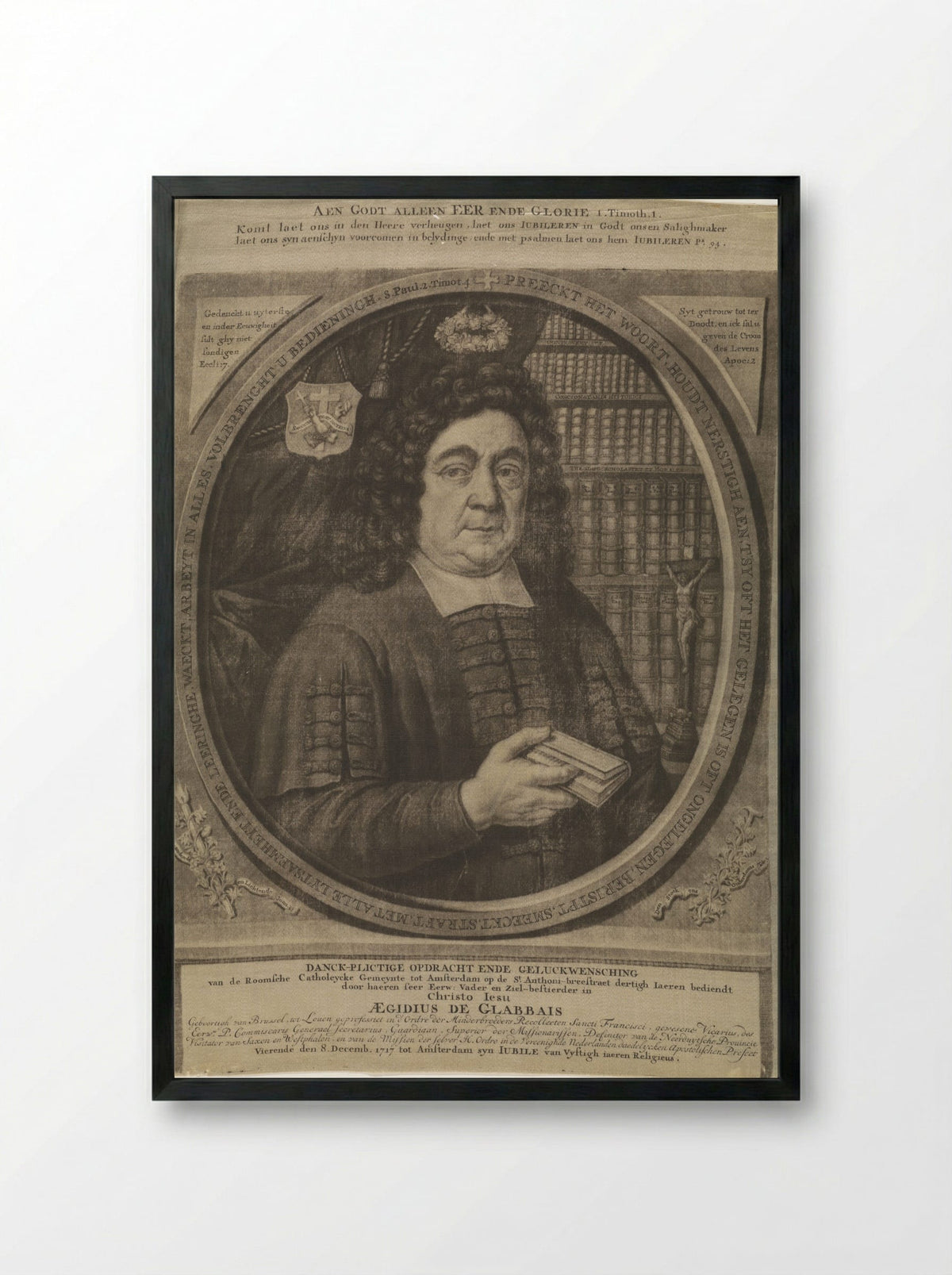 Portret van Aegidius de Glabbais - Andries van Buysen (Sr.) - Framed Print Black